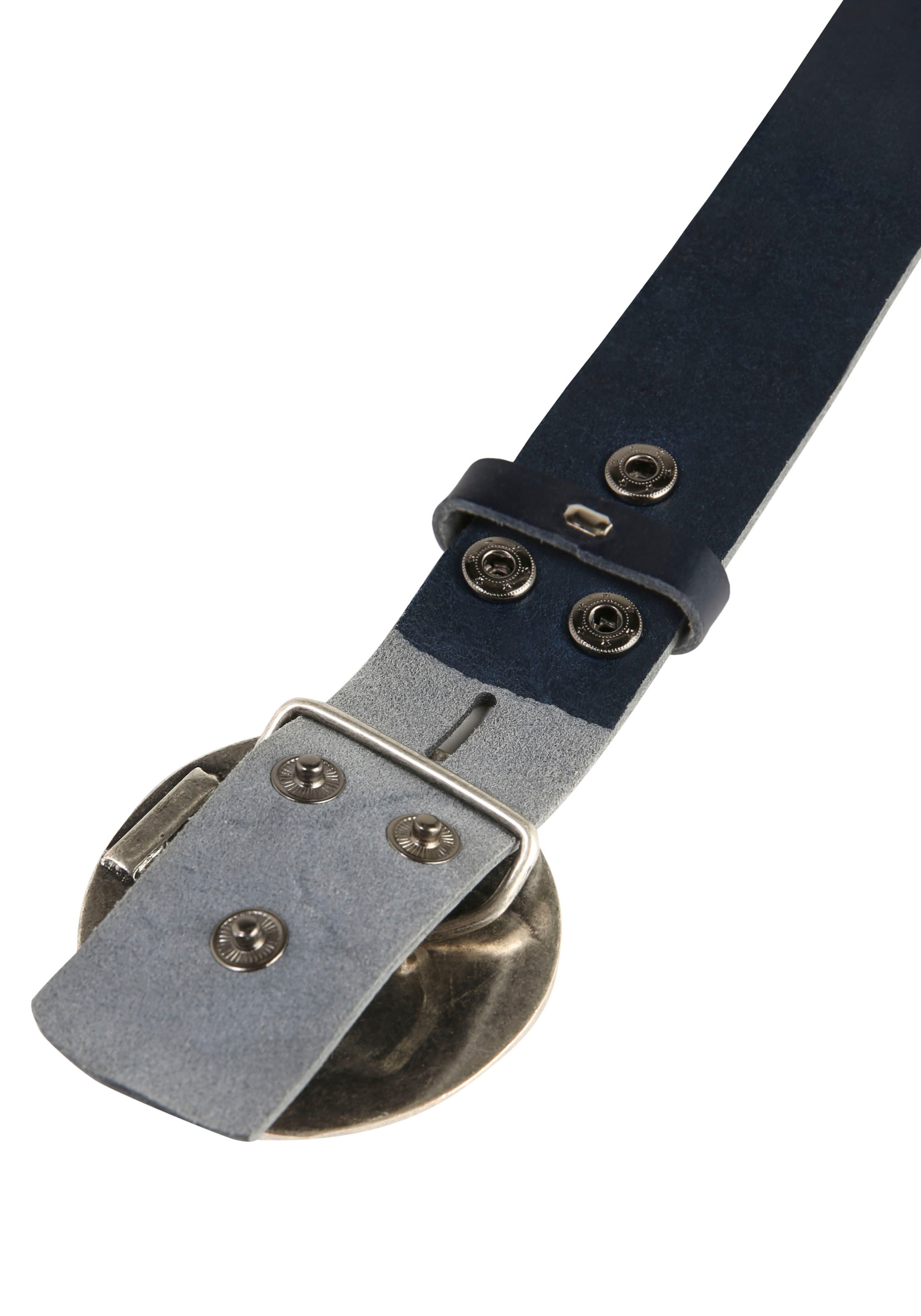 Rettungsring Gürtel Ledergürtel mit austauschbarer Schliesse »Vollmond Silber«