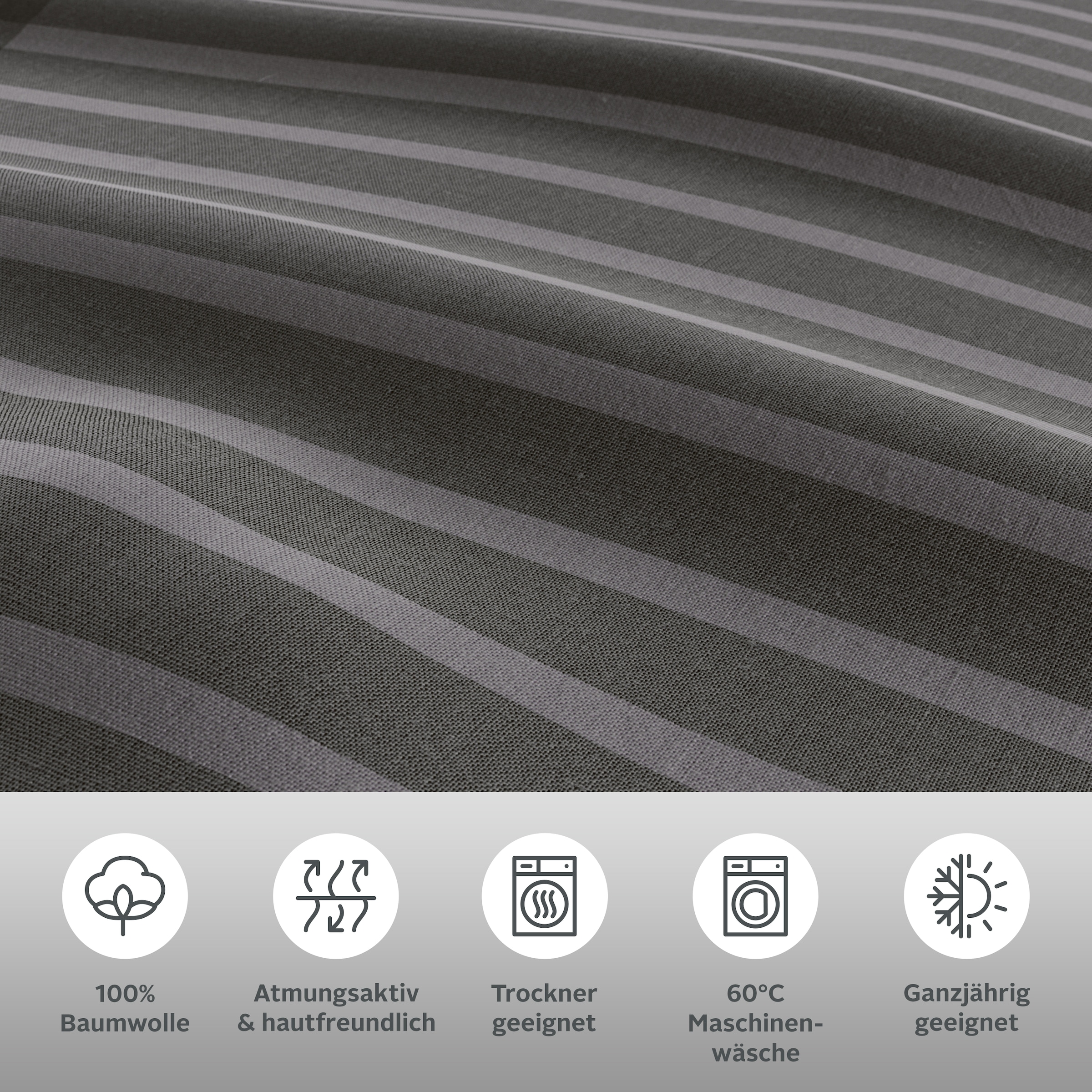 GOODproduct Bettwäsche »Philine« 2 Stk. mit modernen Streifen, Bettwäsche aus Baumwolle, ab Gr. 135x200 cm