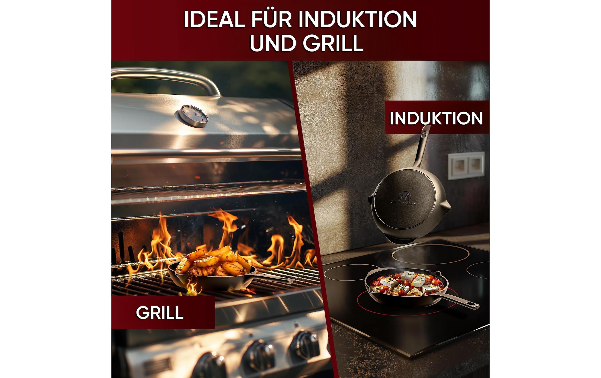   Bratpfanne »Gusskoenig Mini 6er Set« Gusseisen;Gas;Glaskeramik-Kochfeld;Induktion 6 Stk. tlg.