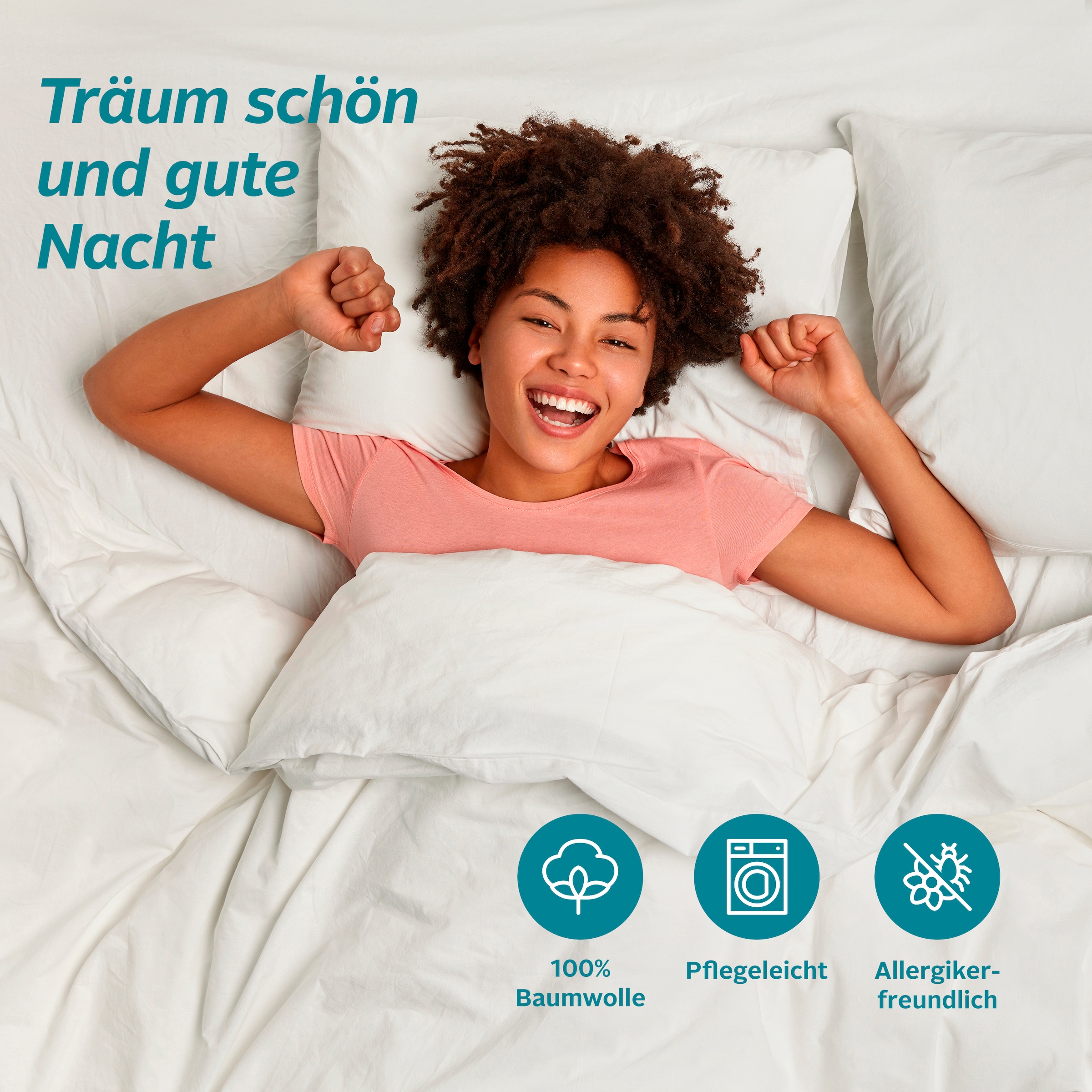 GOODproduct Linge de lit »Mila in 135x200, 155x220 oder 200x200 cm« 2 Mako-Satin, Bettwäsche aus Baumwolle, unifarbene Bettwäsche