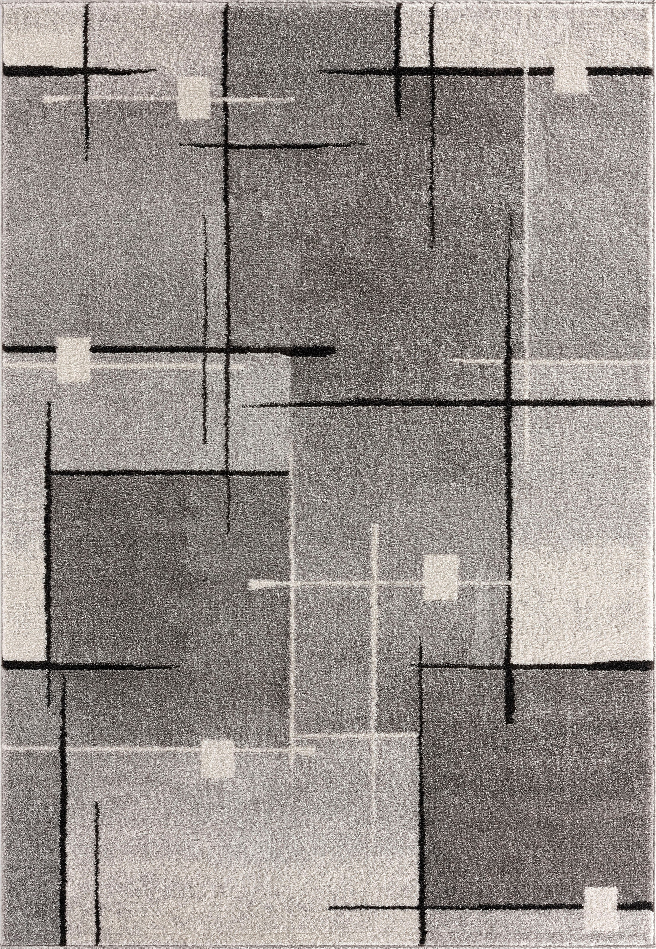 merinos Teppich »Thales 6102« rechteckig 10 mm Höhe Kurzflorteppich mit Konturenschnitt, Wohnzimmer