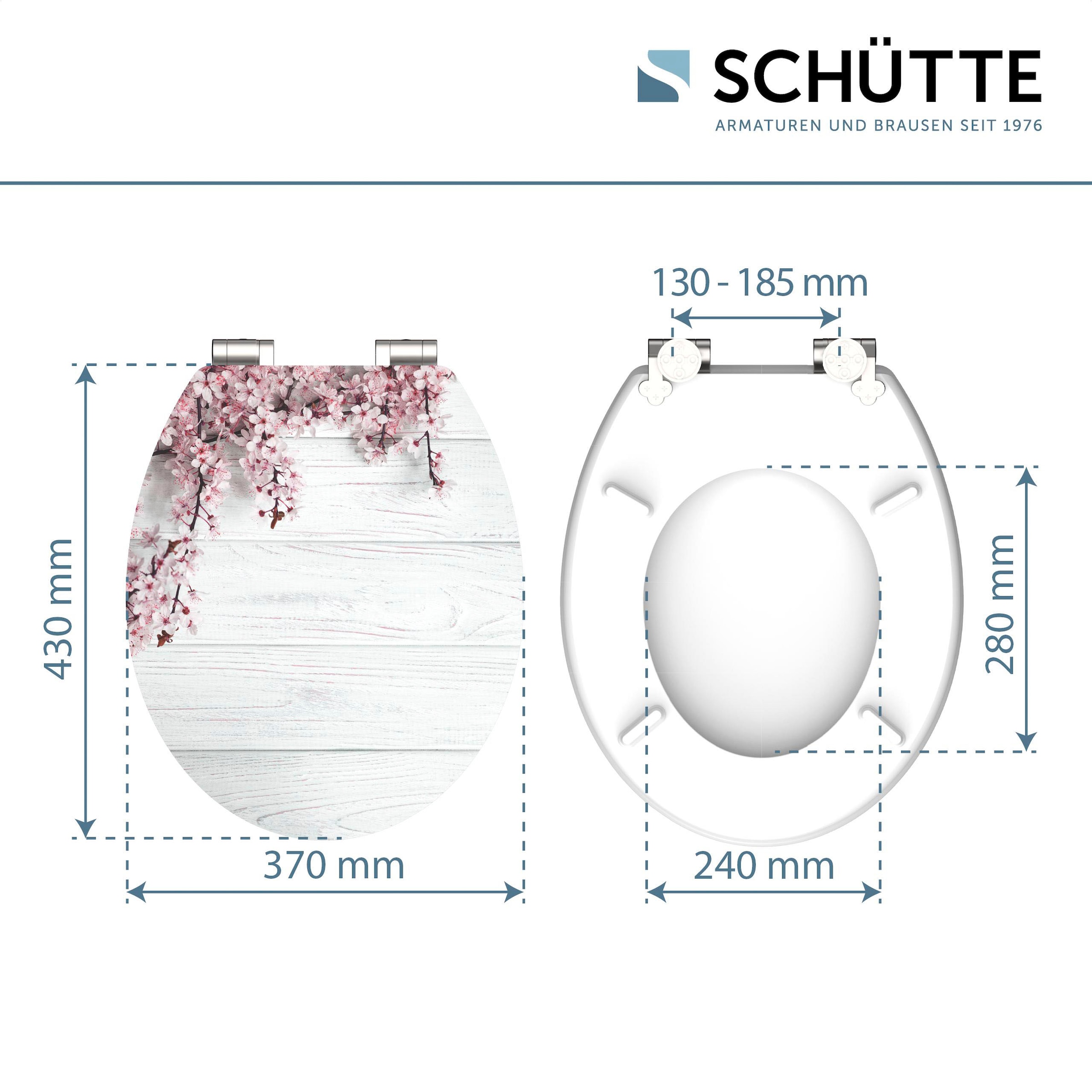 Schütte WC-Sitz »Flowers&Wood« High Gloss mit MDF Holzkern, mit Absenkautomatik