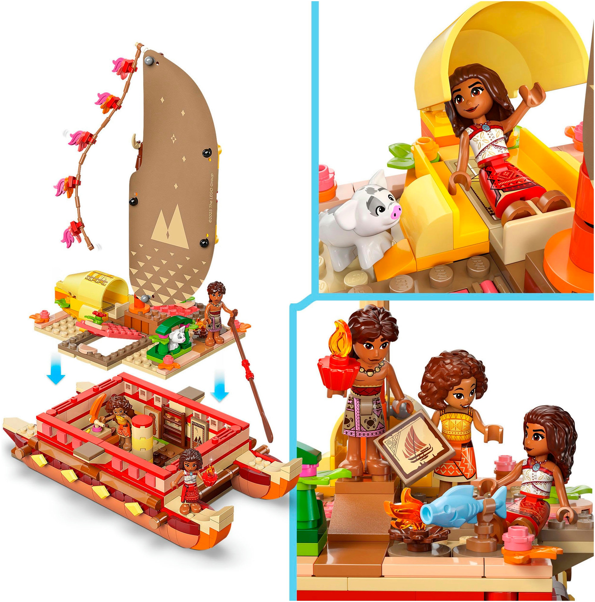 LEGO® Pions de construction »Vaianas Abenteuerfloss (43270), LEGO Disney Princess« Made in Europe