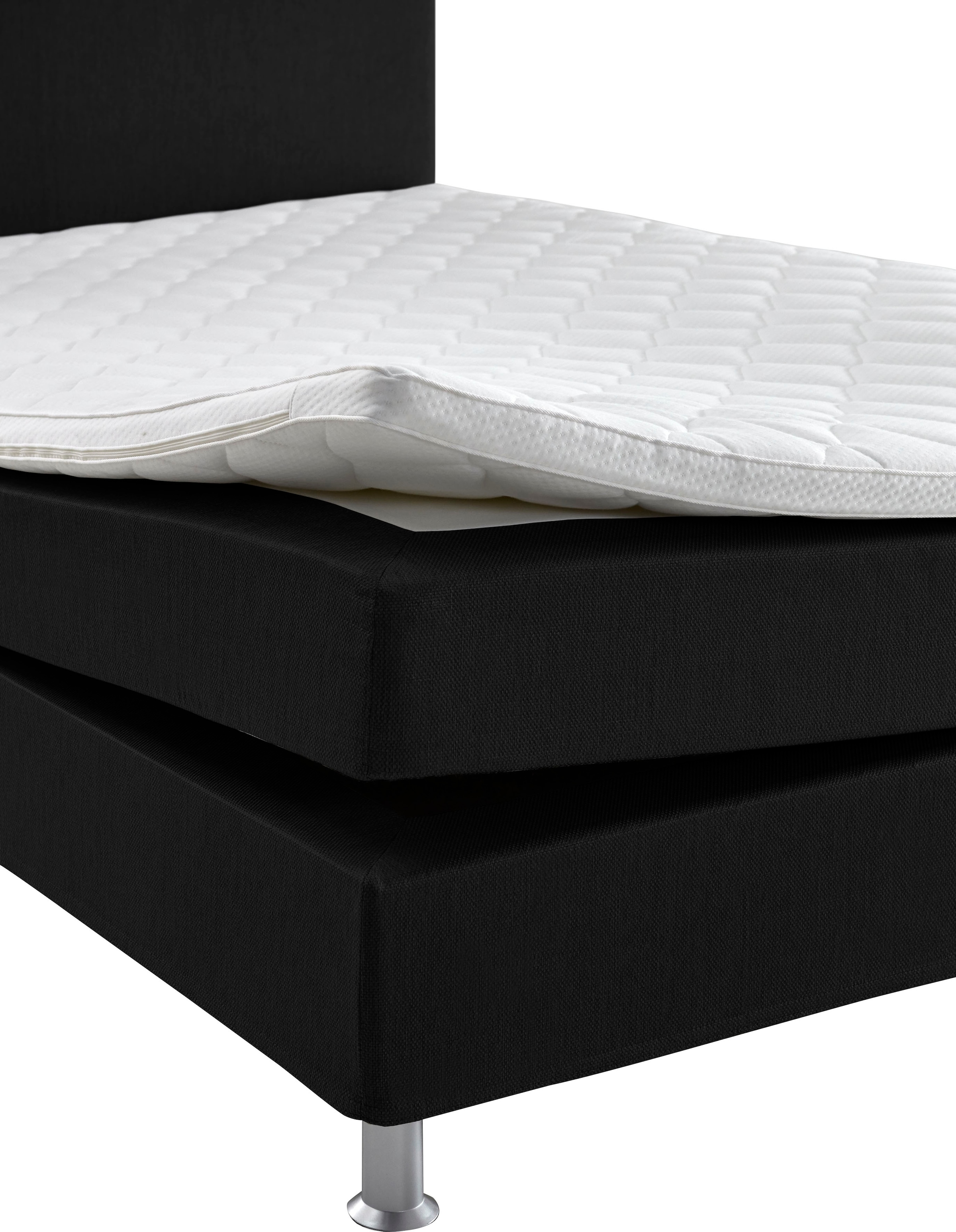 ATLANTIC home collection Boxbett »Edison« inkl. Bonnellfederkern-Matratze und Topper