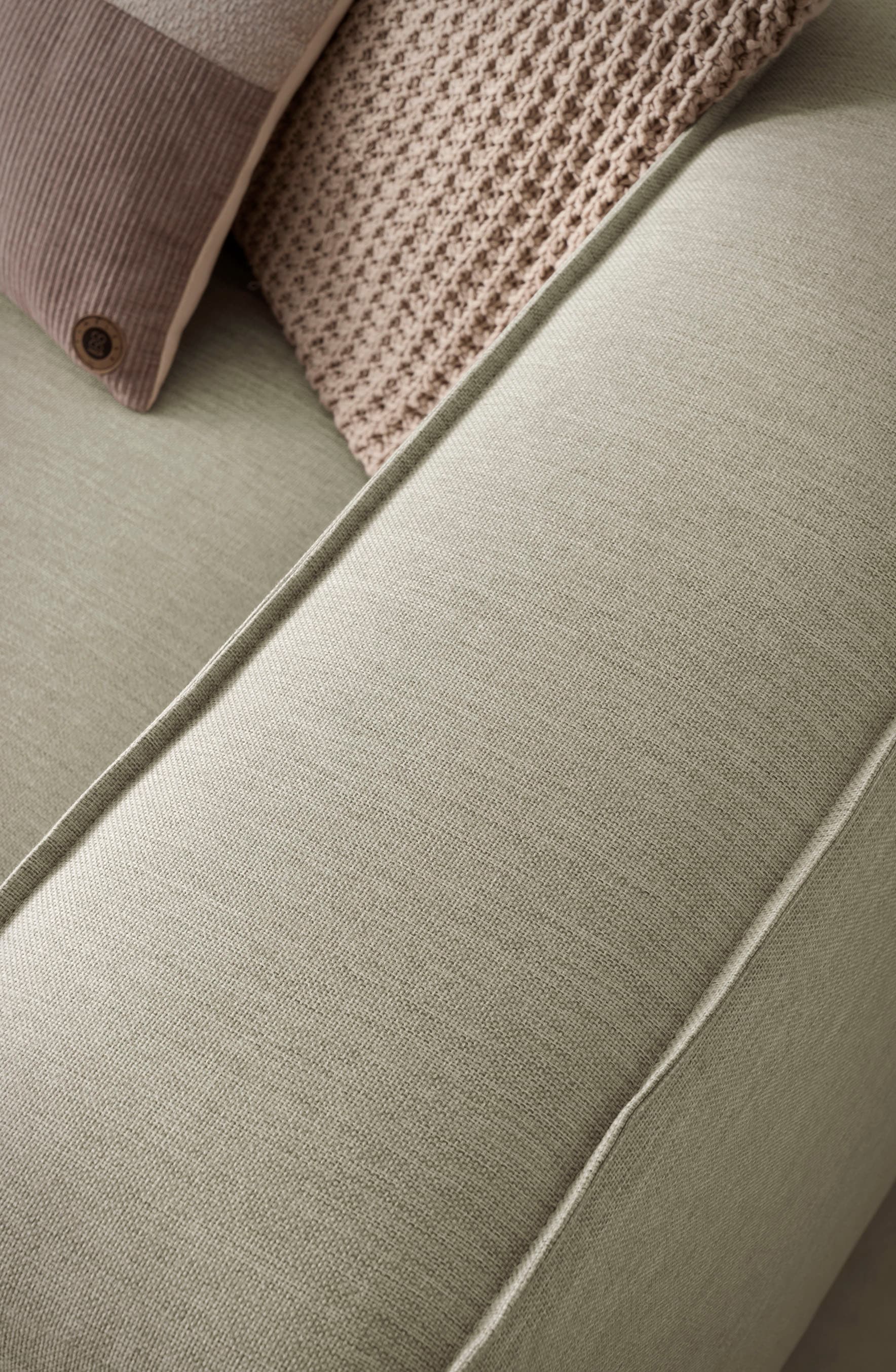 LeGer Home by Lena Gercke Canapé d'angle »PIARA XXL, Big-Sofa, Cord, Leinenoptik o. Strukturstoff, L-Form« wahlweise Ottomane rechts/links, Kedernaht, extra tiefe Sitzfläche