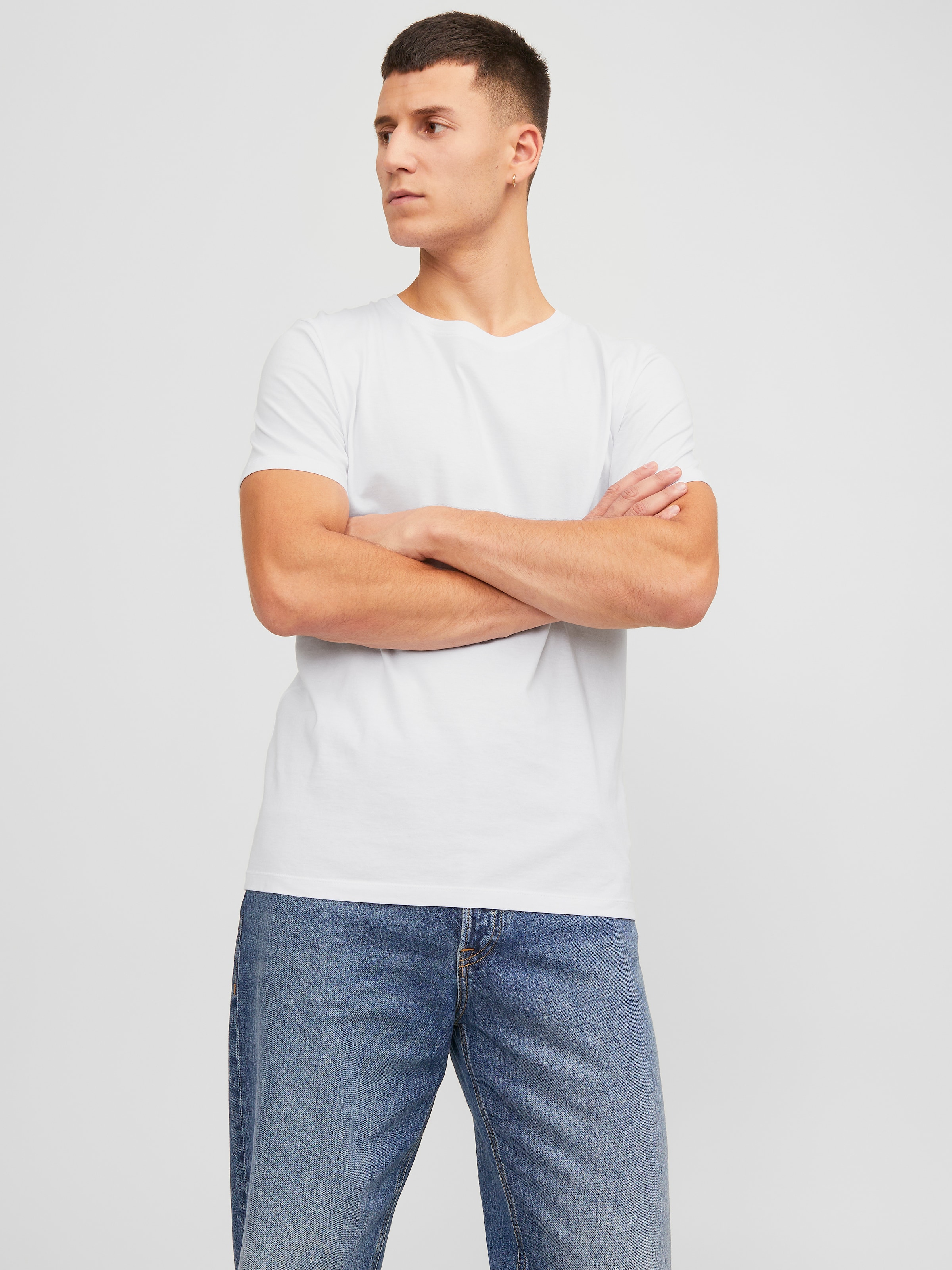 Jack & Jones T-Shirt »JJEORGANIC BASIC TEE SS O-NE 5PK MP NOOS« Packung, 5er-Pack, 5 Stk.