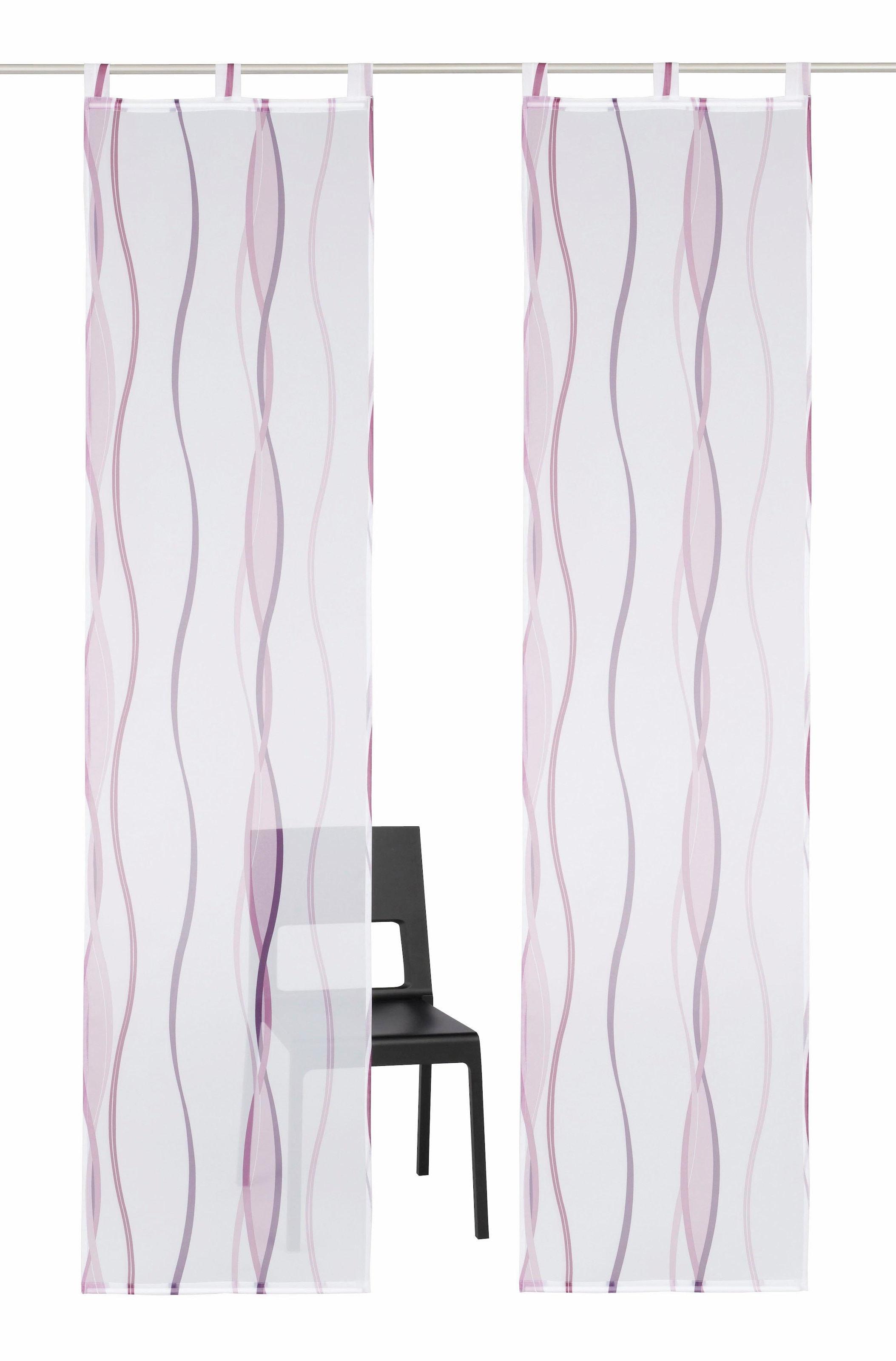 GOODproduct Rideau coulissant »Dimona« Boucles 2 cuis tlg. 2er-Set, Fertiggardine, inkl. Beschwerungsstange, Wellen