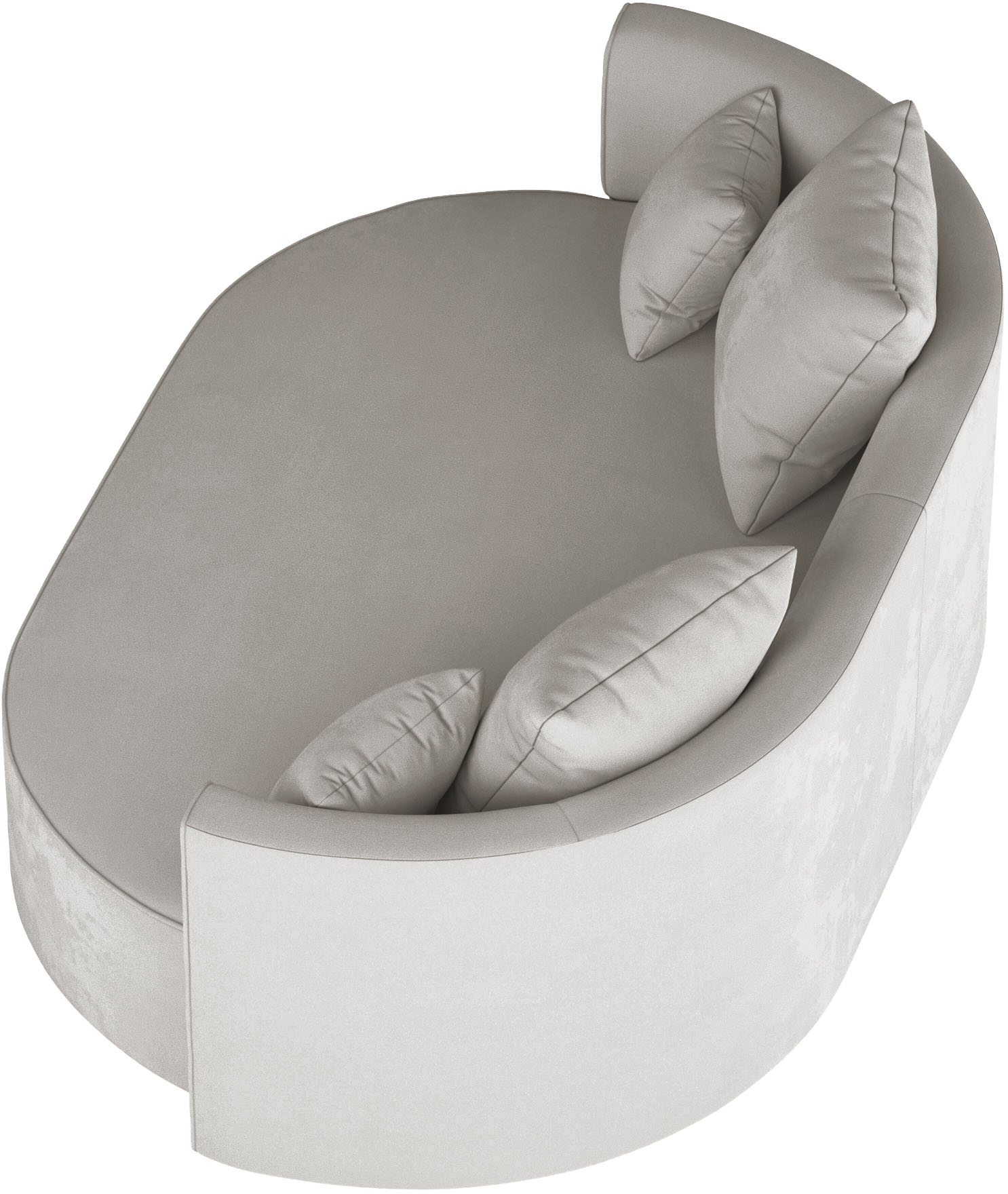 LeGer Home by Lena Gercke 2,5-Sitzer »ISALIE, rundes Loungesofa, mit Kissen, perfekt gepolstert« moderne Stoffe, mit 4 Zierkissen, extra grosse Sitzfläche