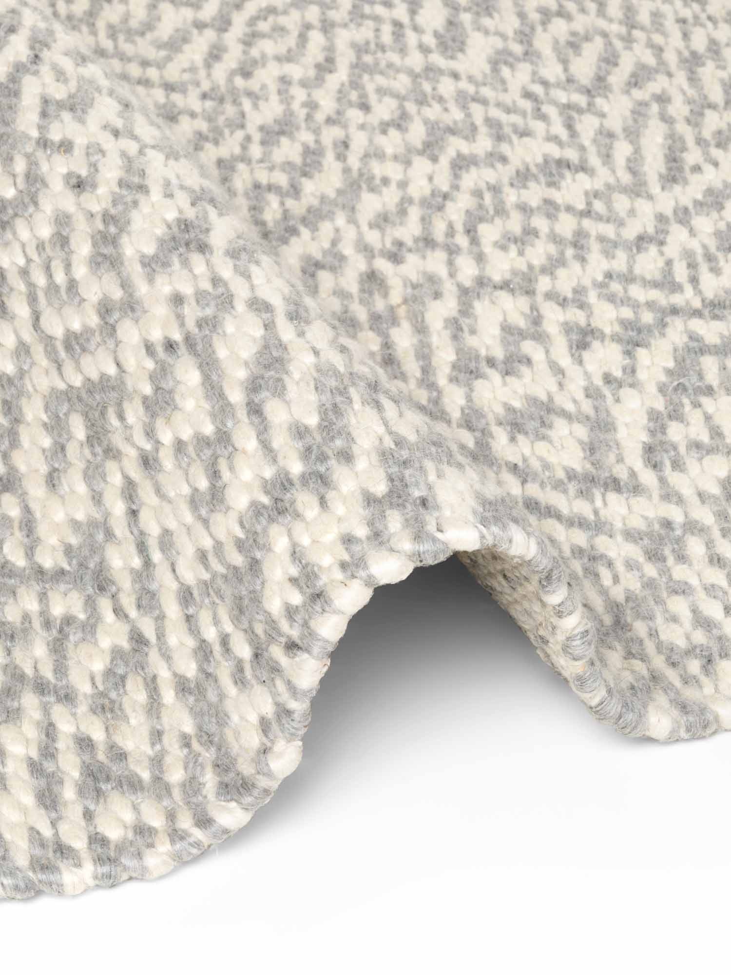 ELLE DECORATION »Beans« rund 10 mm Höhe Handweb Teppich Wolle, Rund, Perlenstruktur, Wohnzimmer, Schlafzimmer