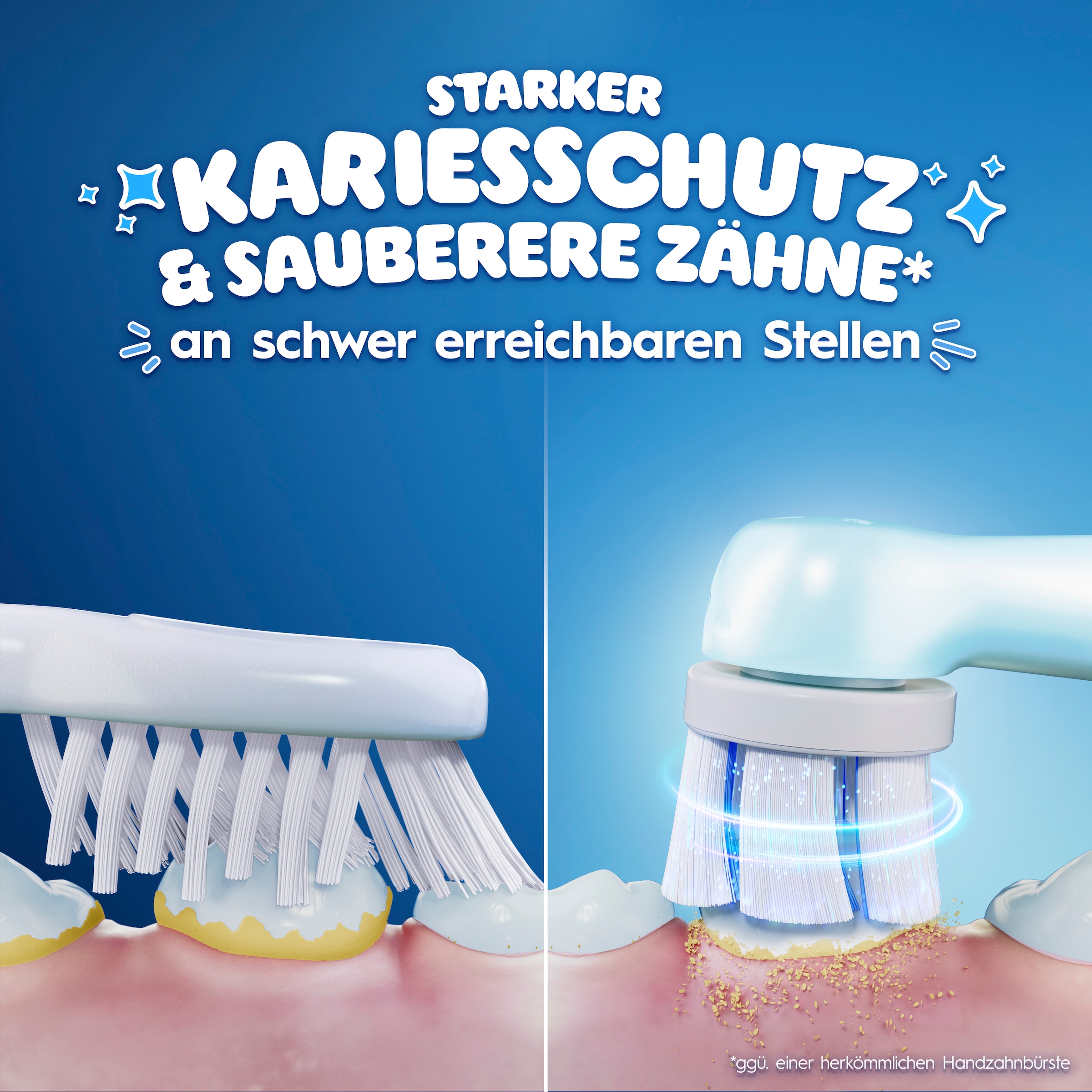 Oral-B Aufsteckbürsten »iO Kids 6+ Disney Stitch« Sanft zu wackeligen Zähnen & Zahnfleisch, ab 6 Jahren