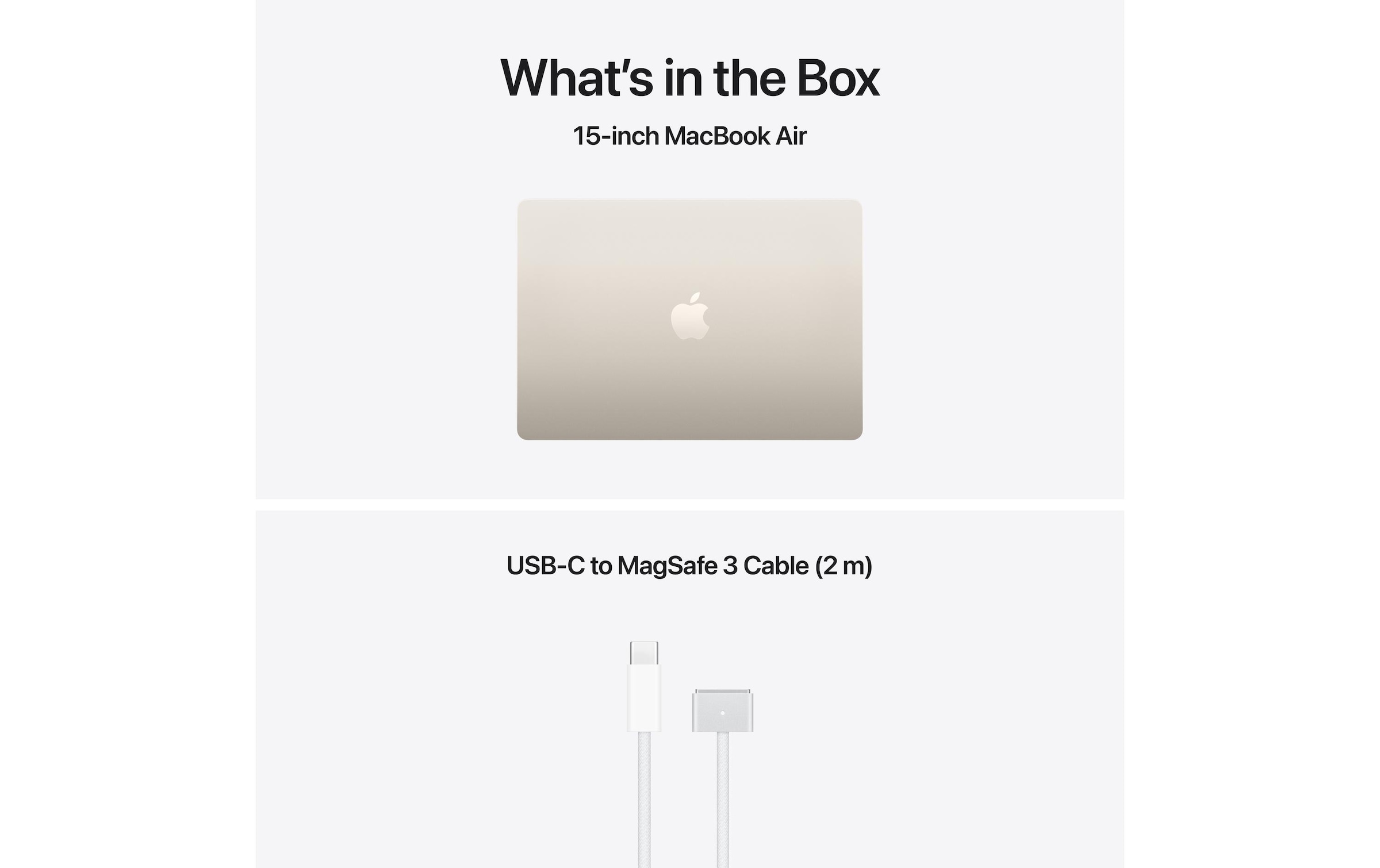 Apple Ordinateur portable »MacBook Air 15 2026 M5 10C GPU« 38,862 cm / 15,3 ″ Apple M5 512 Go SSD Integrierte NPU (Neural Processing Unit)