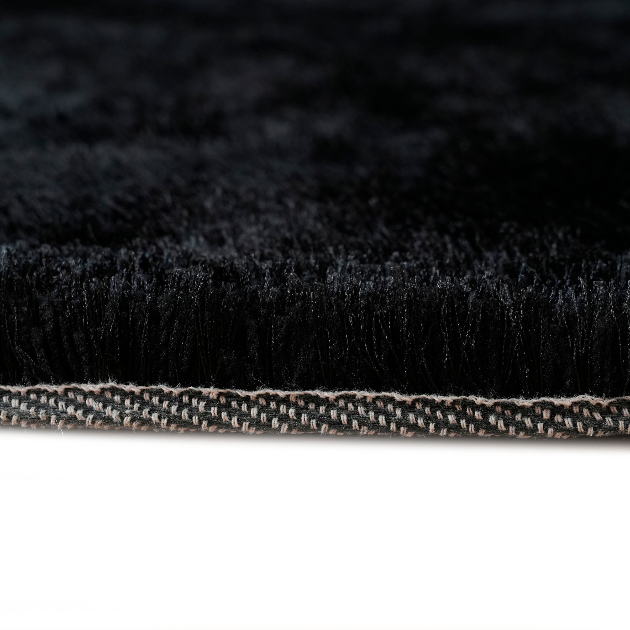 Bruno Banani Hochflor-Teppich »Dana Bean shape, besondere Form, weich, Mikrofaser Teppiche« U-förmig 30 mm Höhe organische Form, uni, Wohnzimmer, Schlafzimmer, Esszimmer