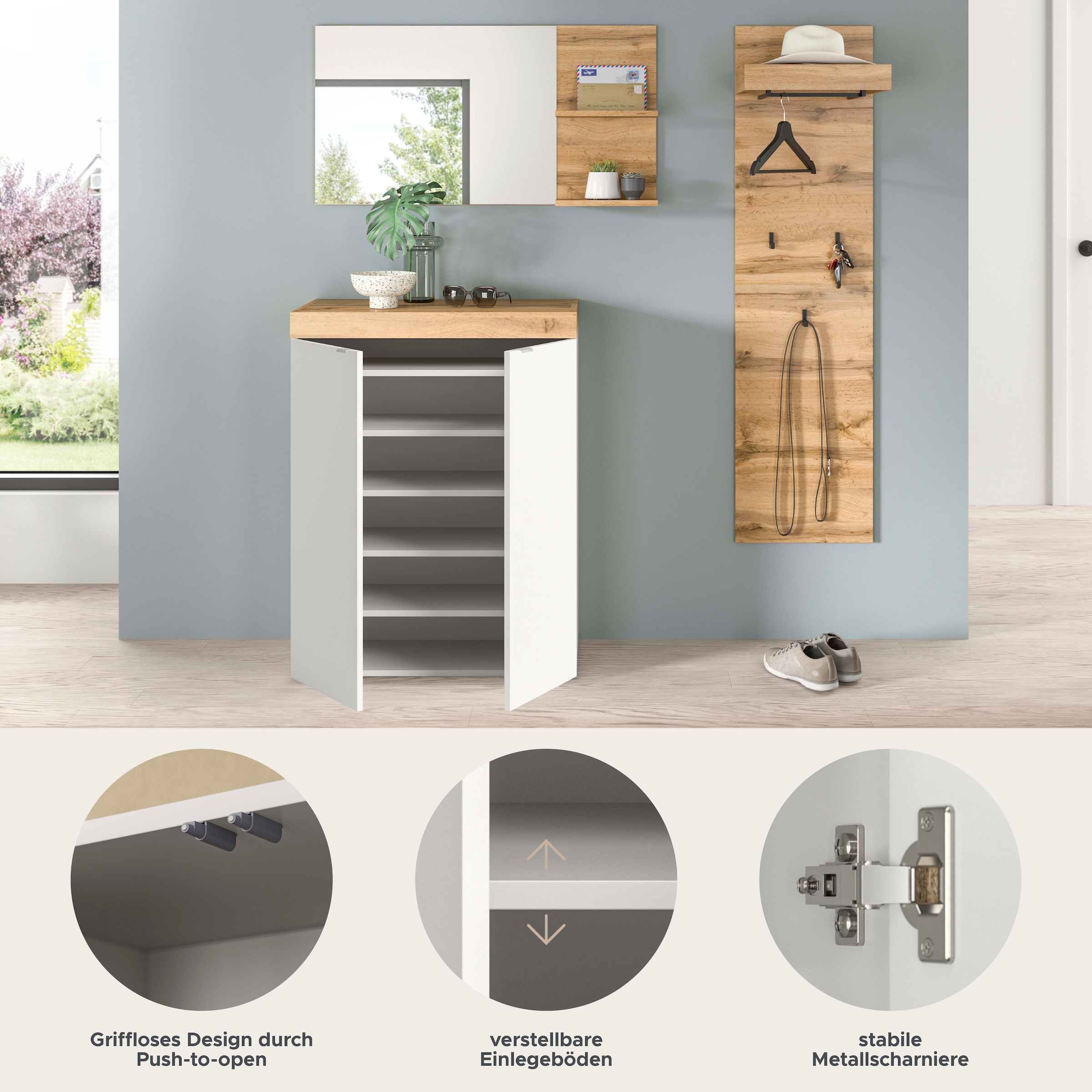GOODproduct Ensemble de vestiaires »MAMBO II, 3-teilig, hängend oder stehend montierbar« 3 cuis tlg.