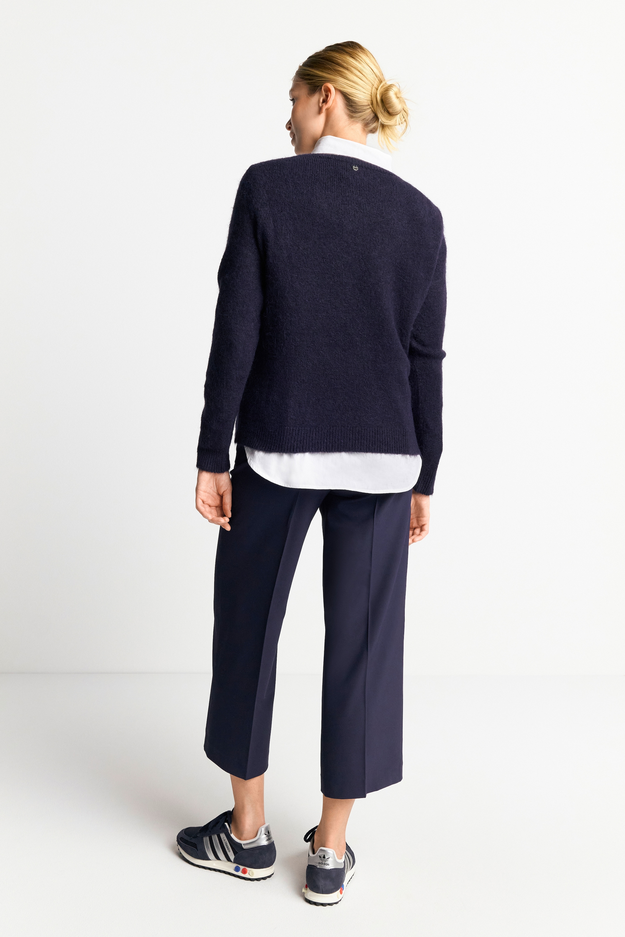 RICHROYAL Rundhalspullover in flauschiger Qualität