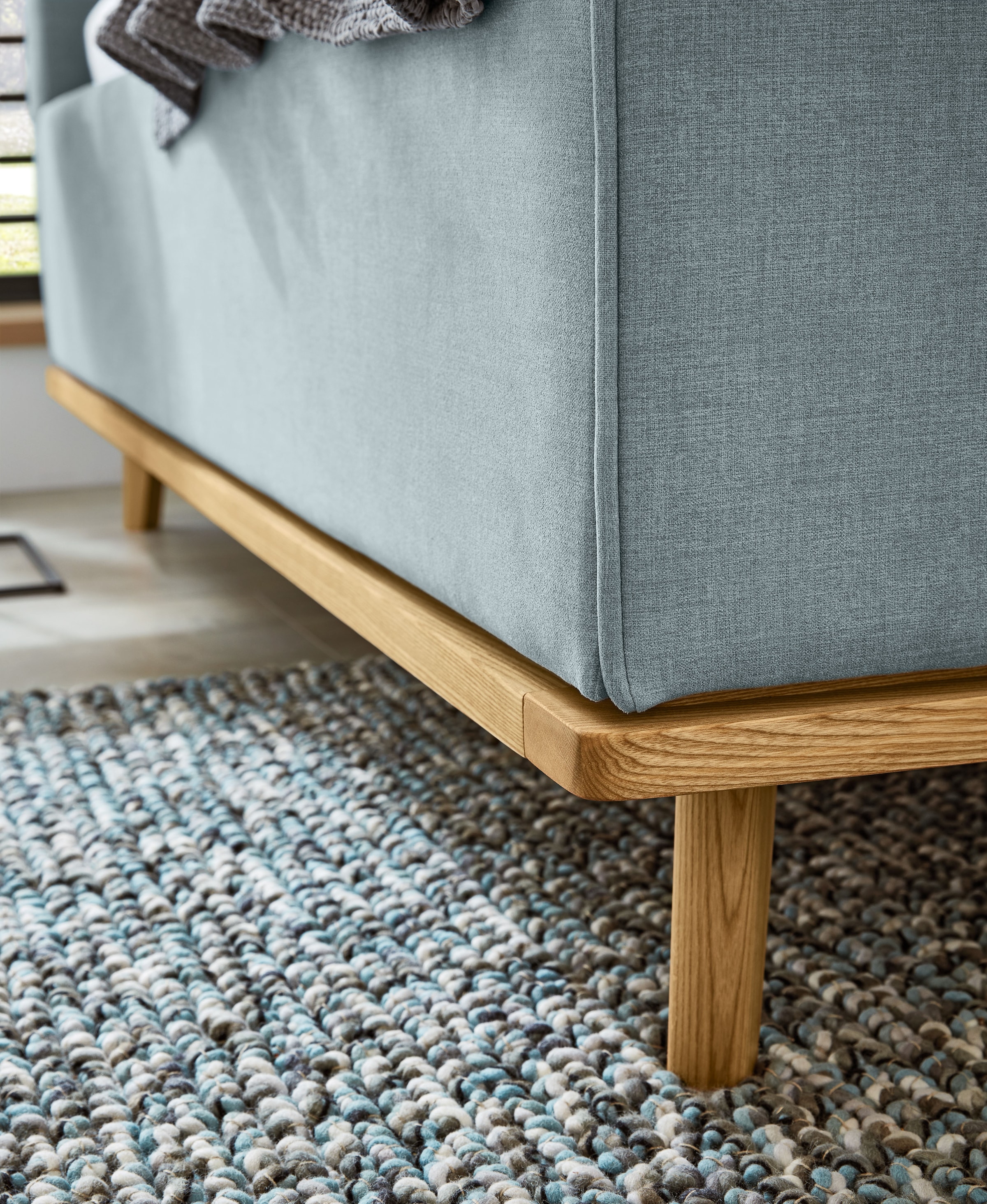 Musterring Lit rembourré »Delphi erhältlich in der Breite 160cm und 180cm« Eicherahmen massiv, Kopfteil mit Steppung