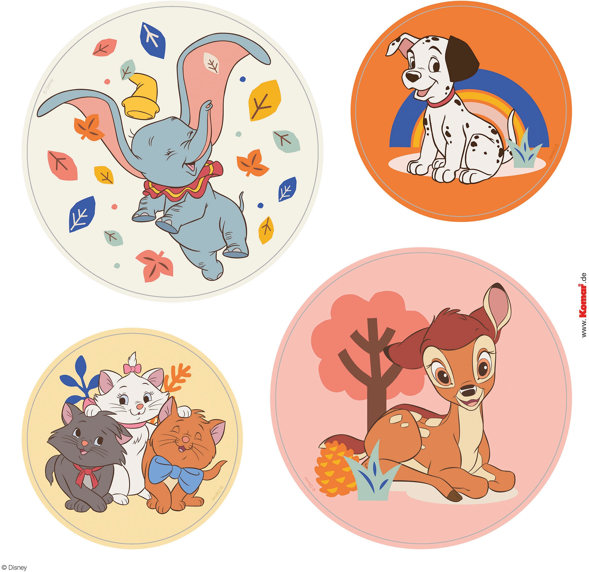 Komar Tableau de fenêtre »Better Together Bubbles - Grösse 30 x 30 cm, 2 Bogen«