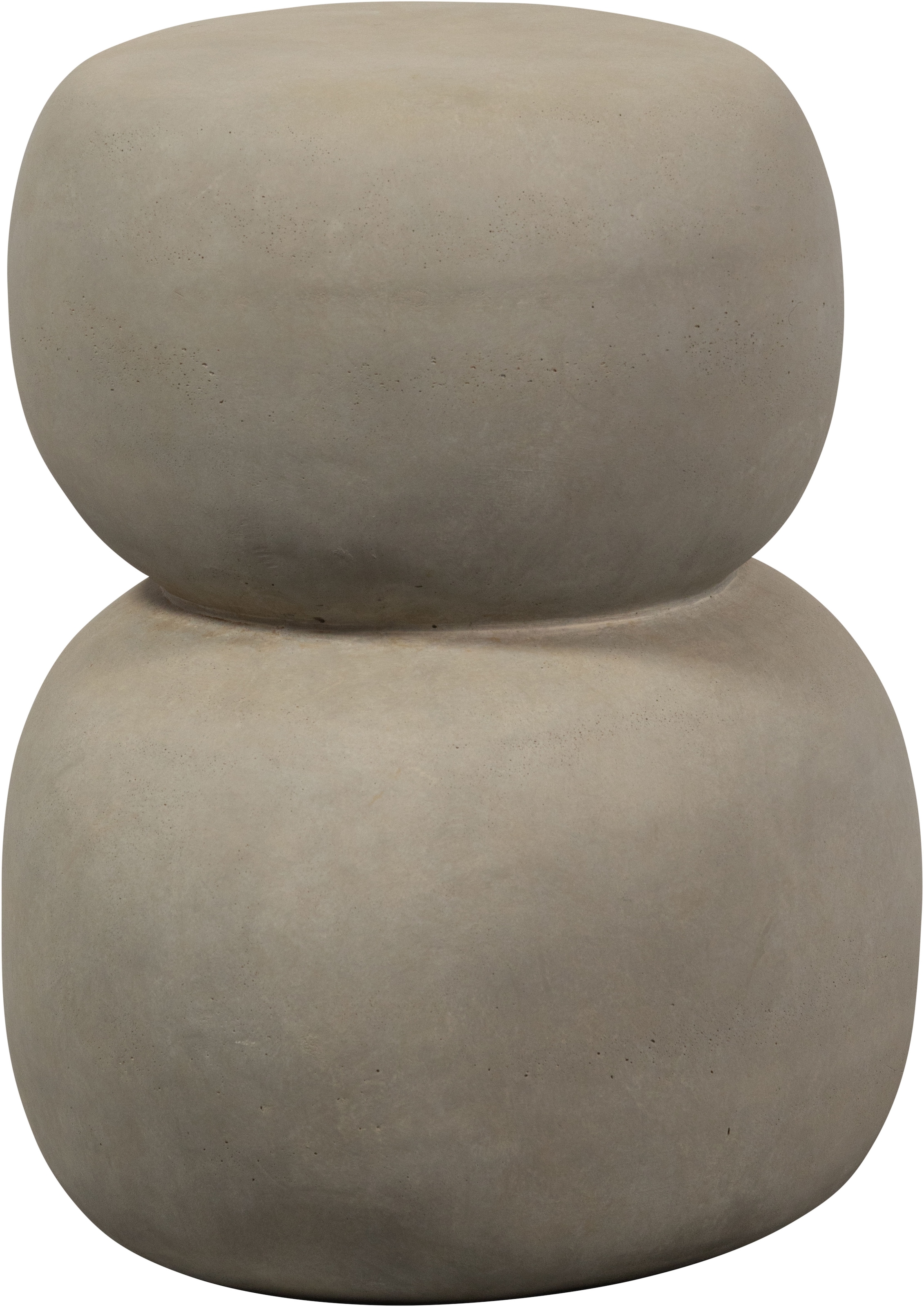 WOOOD Beistelltisch »Oda aus Fiberclay in Betonoptik, organisch gestapelt 41x35x47 cm« Tragkraft 20 kg, Materialstärke 1 cm, Unterseite hohl