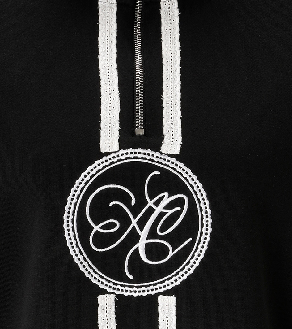 Aniston CASUAL Sweatshirt , aufwändig mit Stickerei und Spitzenbändern verziert - NEUE KOLLEKTION
