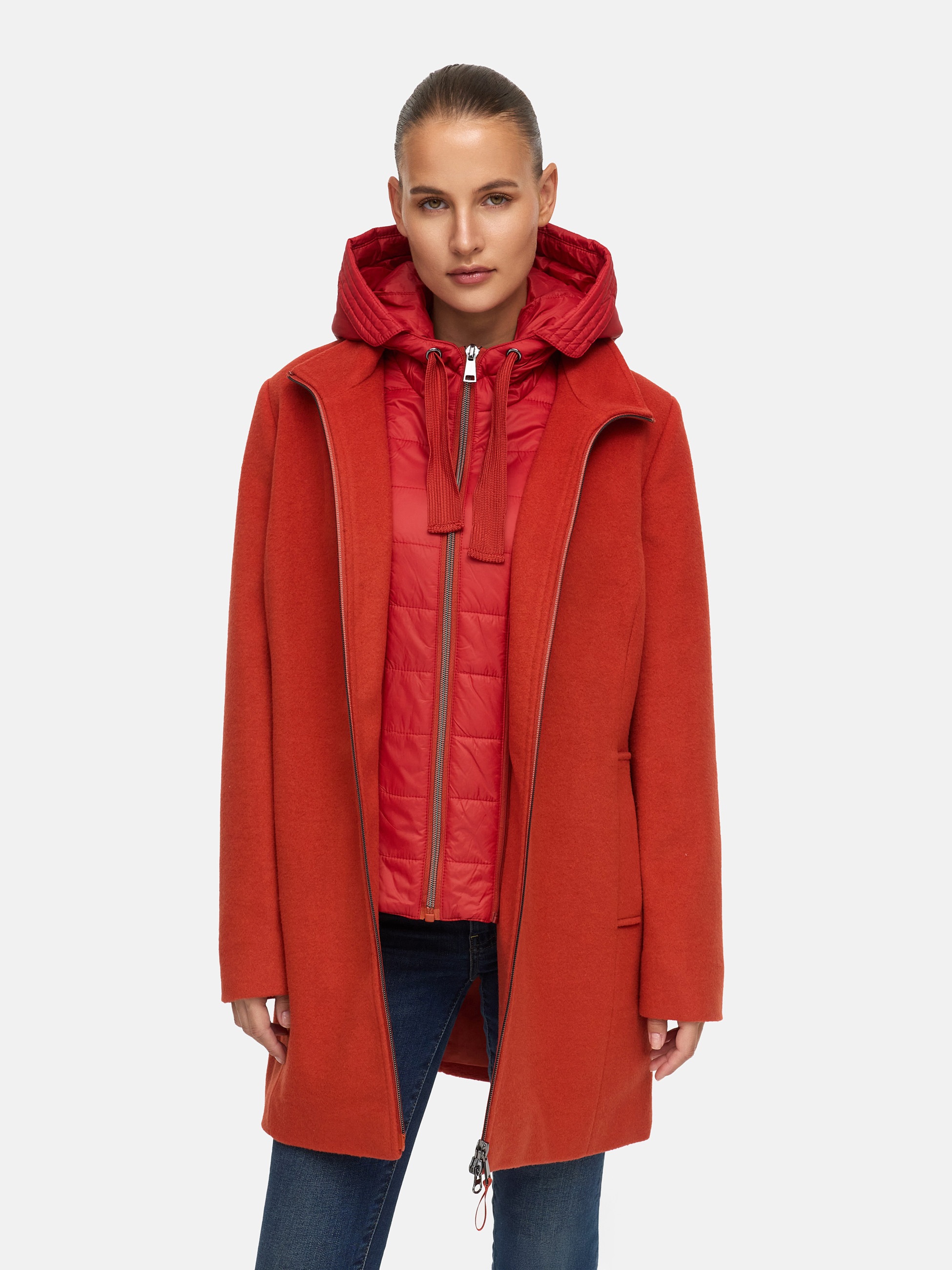 MANISA Veste en laine mit Kapuze mit herausnehmbarer Kapuze