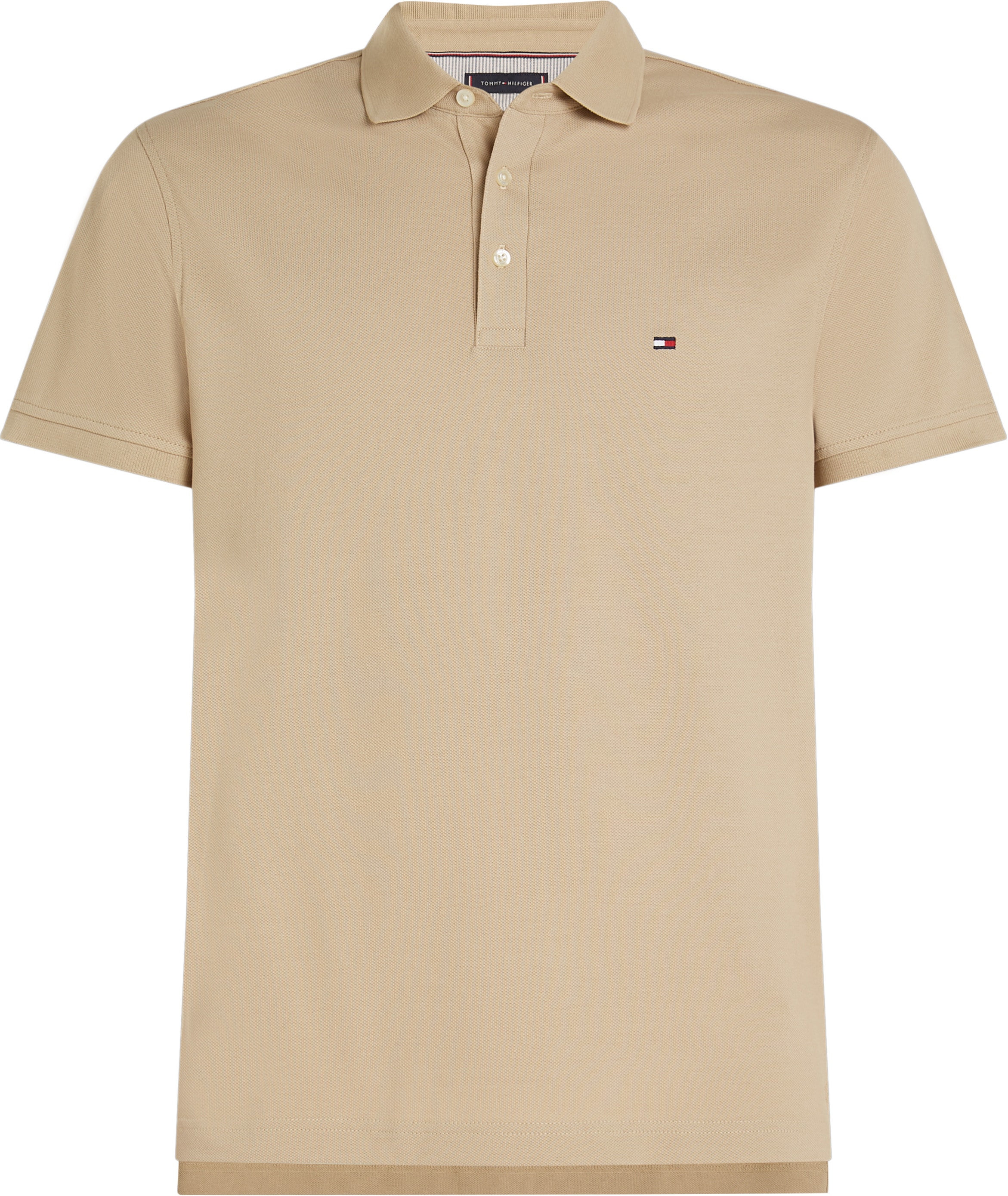 Tommy Hilfiger Polo »1985 REGULAR POLO mit Kontraststreifen und Knopfleiste« uni, sportif, coupe régulière, mélange coton, col polo