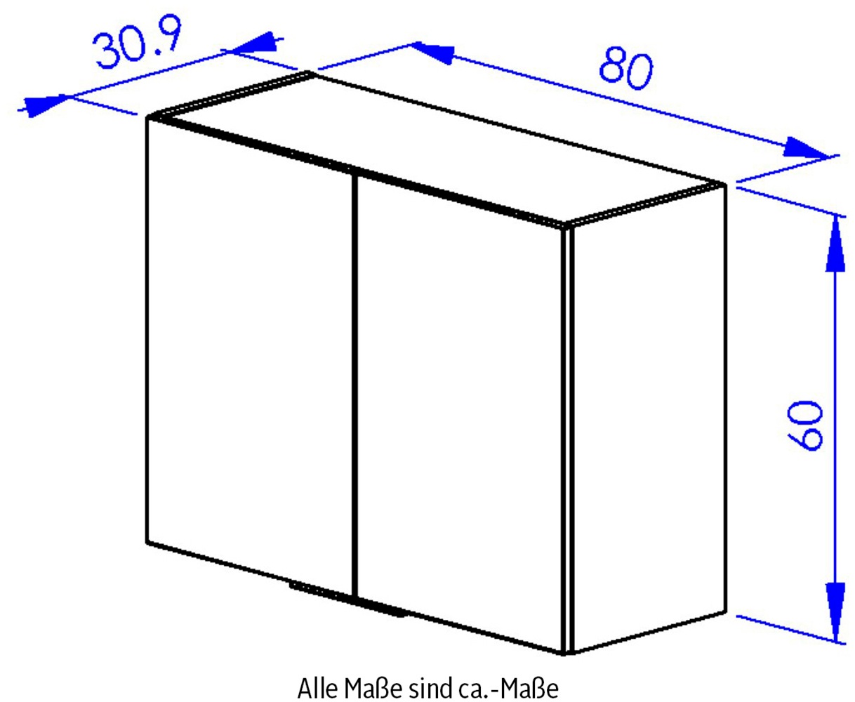 Gami Hängeschrank »Hängeschrank EDEN Breite 80« 1 Stk. tlg. Hängeschrank EDEN Breite 80