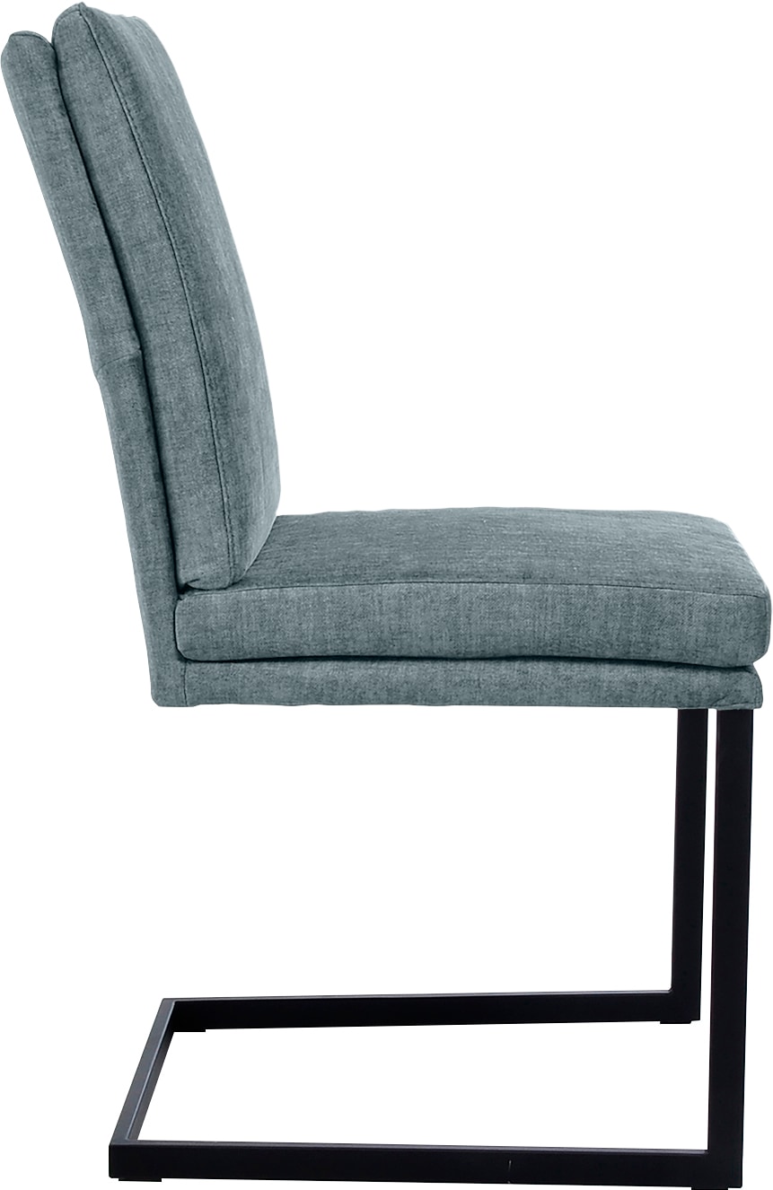 K+W Komfort & Wohnen Chaise de salle à manger »Freischwinger« () tube vertical stable, piètement aspect inox ou noir