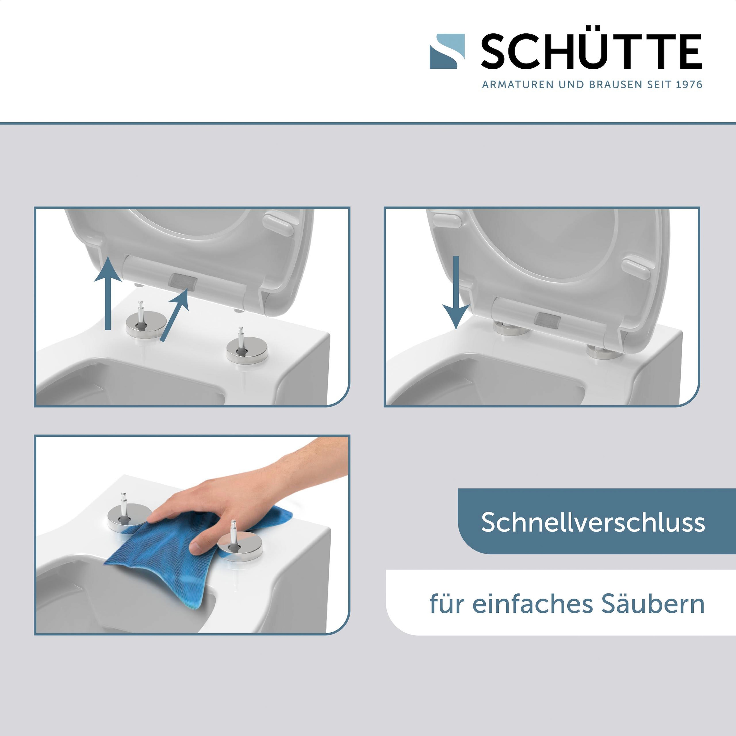 Schütte WC-Sitz mit LED, Absenkautomatik, Schnellverschluss