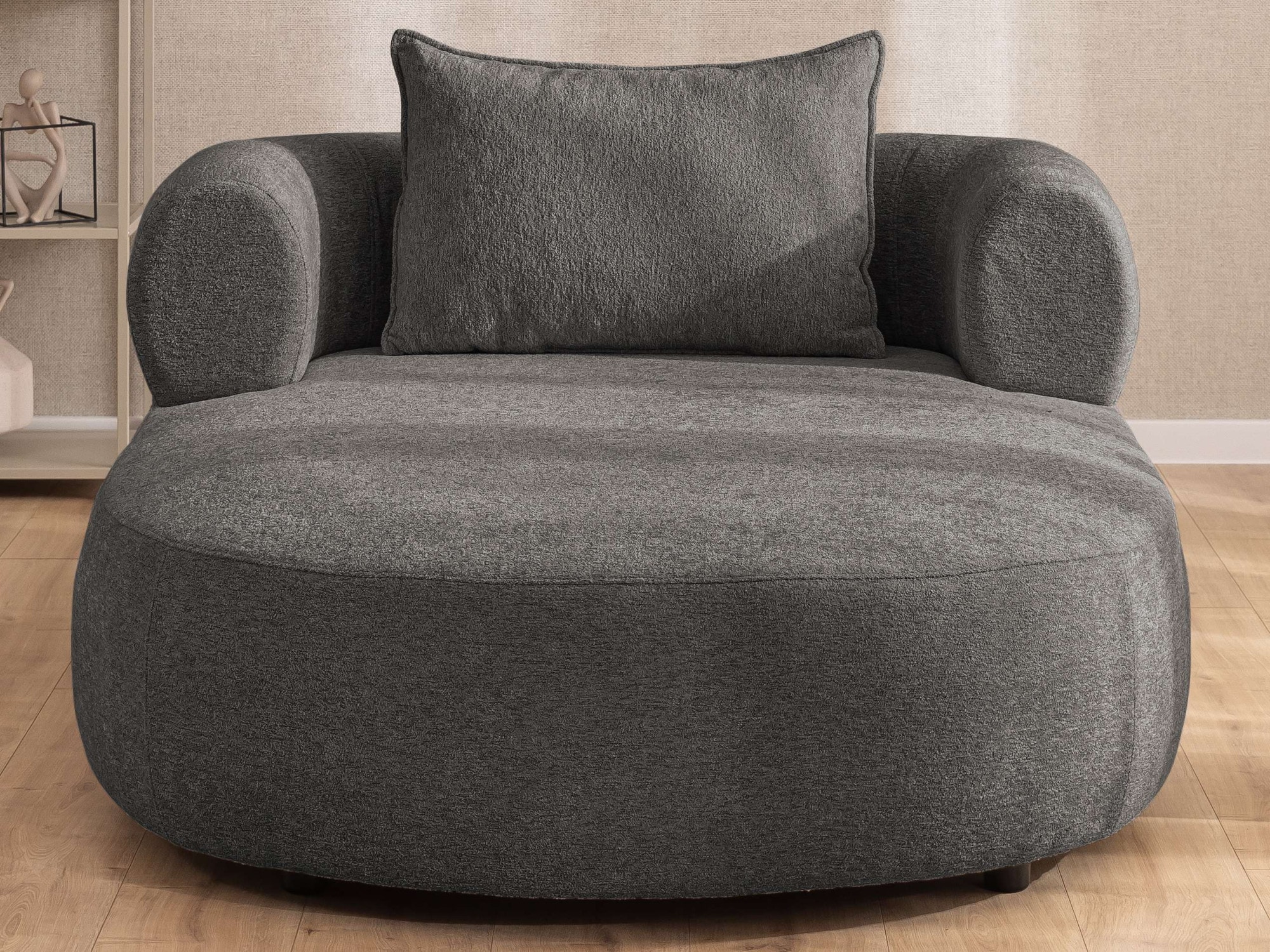 Home affaire XXL-Sessel »LUSSAC Loveseat extra tief, grosse Sitzfläche, Masse B/T/H: 123/158/78cm« hoher Sitzkomfort und modernes Design, Sofa ohne Bettfunktion