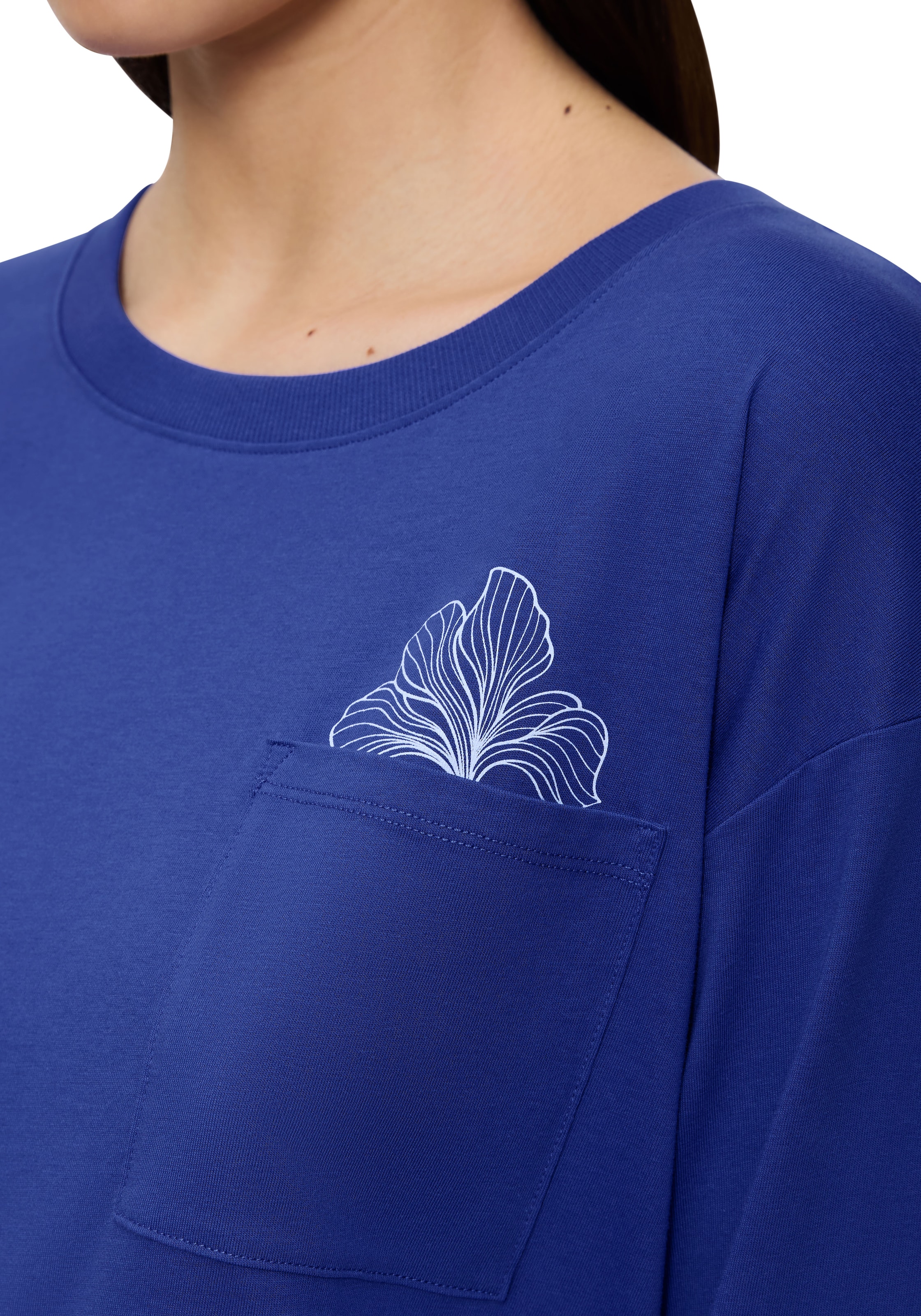 Triumph Pyjama Blumenstickerei, Brusttasche, Rundhalsausschnitt, Langarm