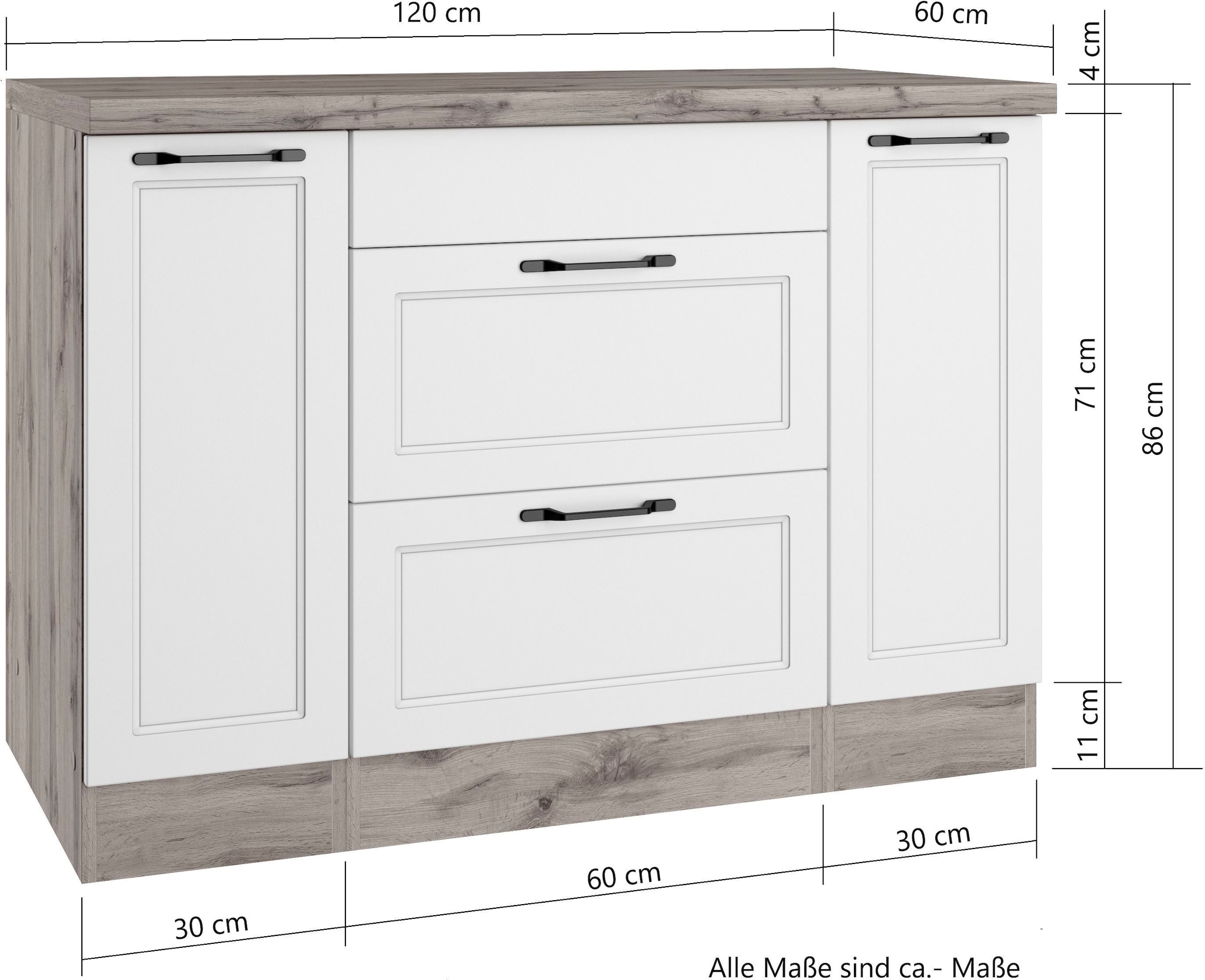 KOCHSTATION Armoire d'encastrement pour table de cuisson »KS-Lana« largeur 120 cm