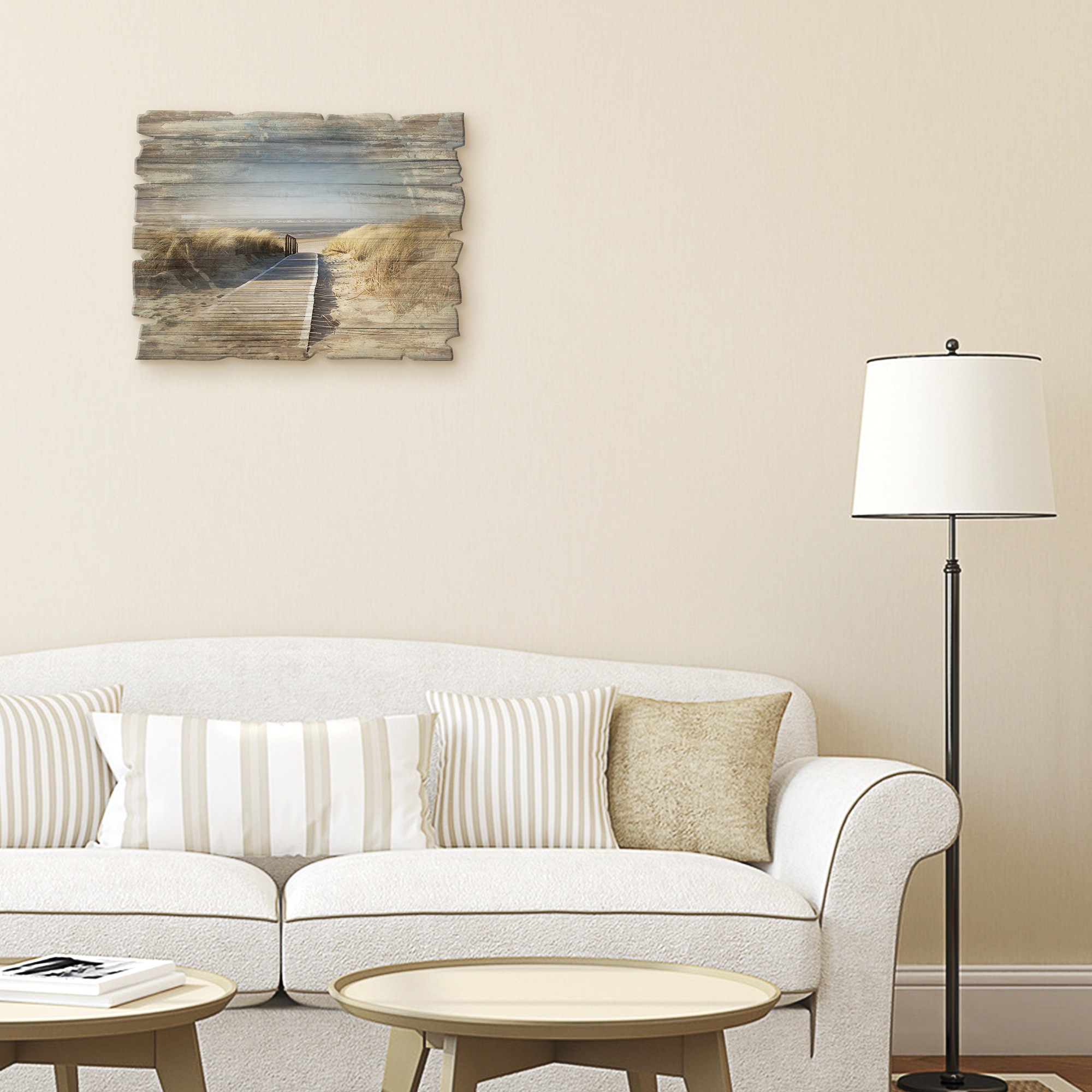 Artland Tableau en bois »Nordseestrand auf Langeoog - Steg« 1 cuis tlg.