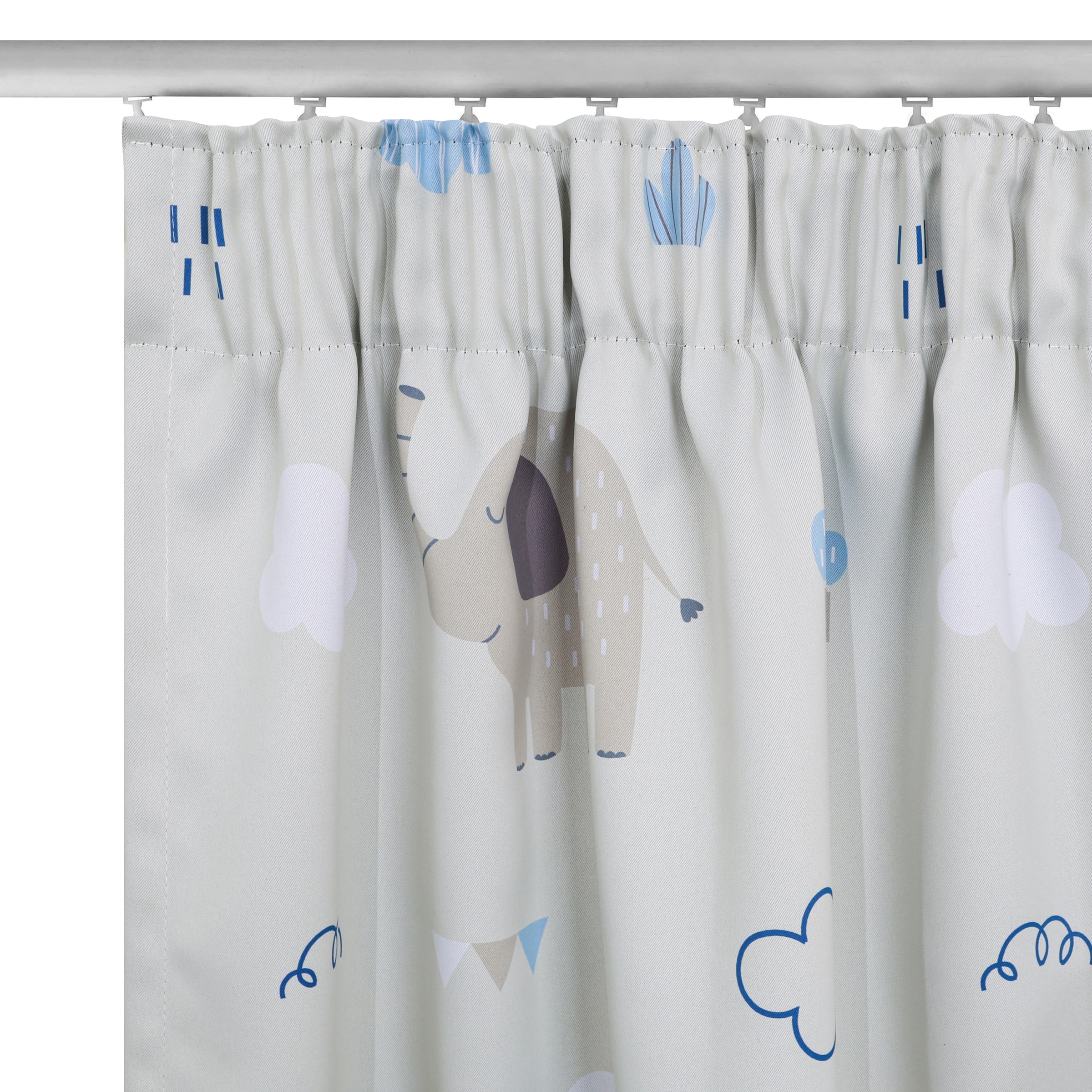 GOODproduct Gardine »Maurrice« Multifunktionsband 1 Stk. tlg. Blickdicht, Multifunktionsband, Pflegeleicht, Elefanten Design