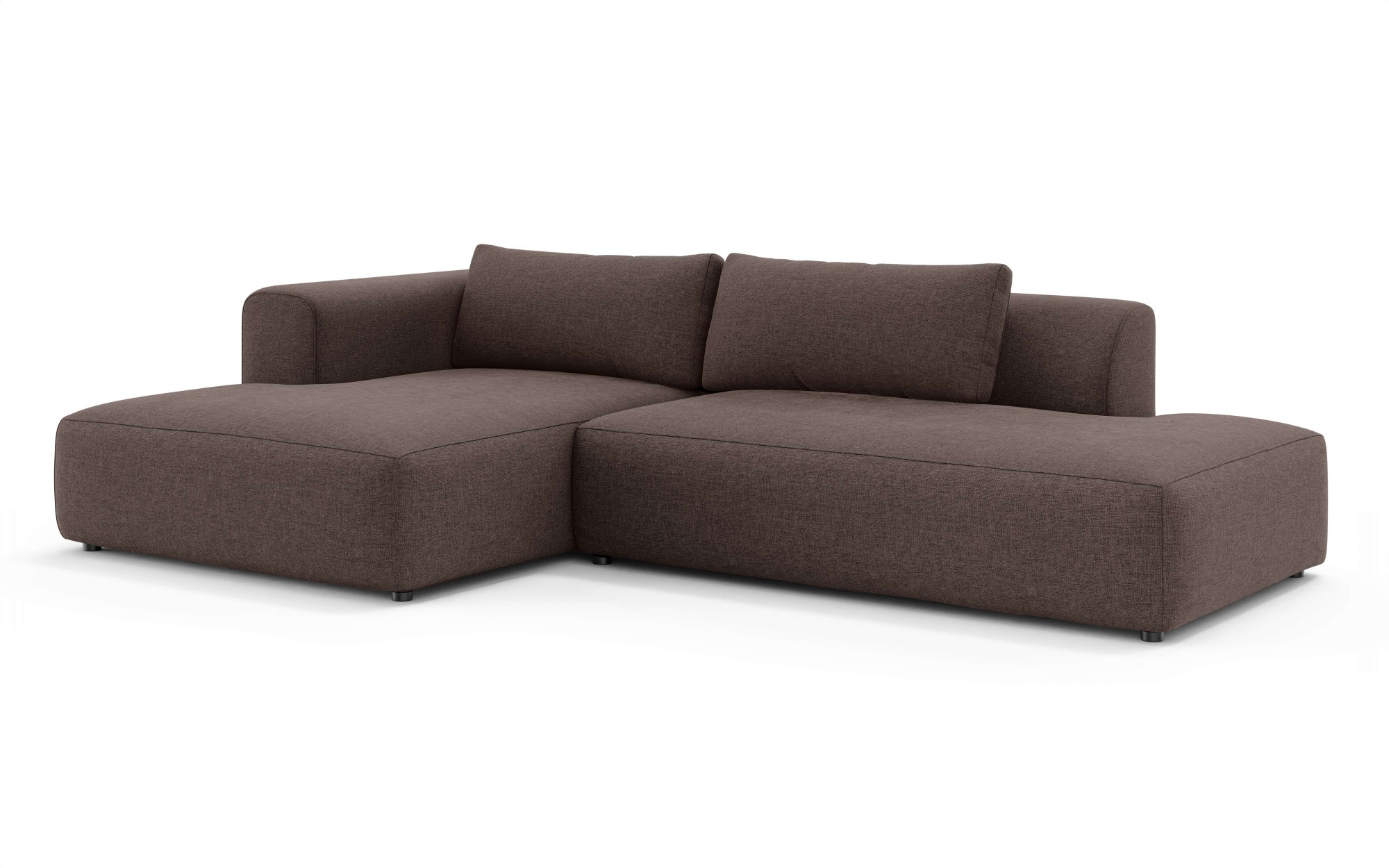 GOODproduct Canapé d'angle »TIARRA Design-Sofa mit Ottomane recht/links bestellbar, Breite 287 cm« L-Form mit hochelastischer Schaum und Wellenunterfederung