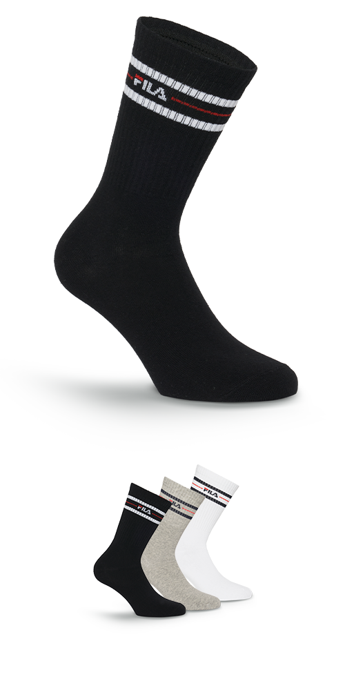 Fila Socken »UNISEX LIFESTYLE PLAIN SOCKS« 3 Paar, 3 Paar tlg. mit Logo-Schriftzug