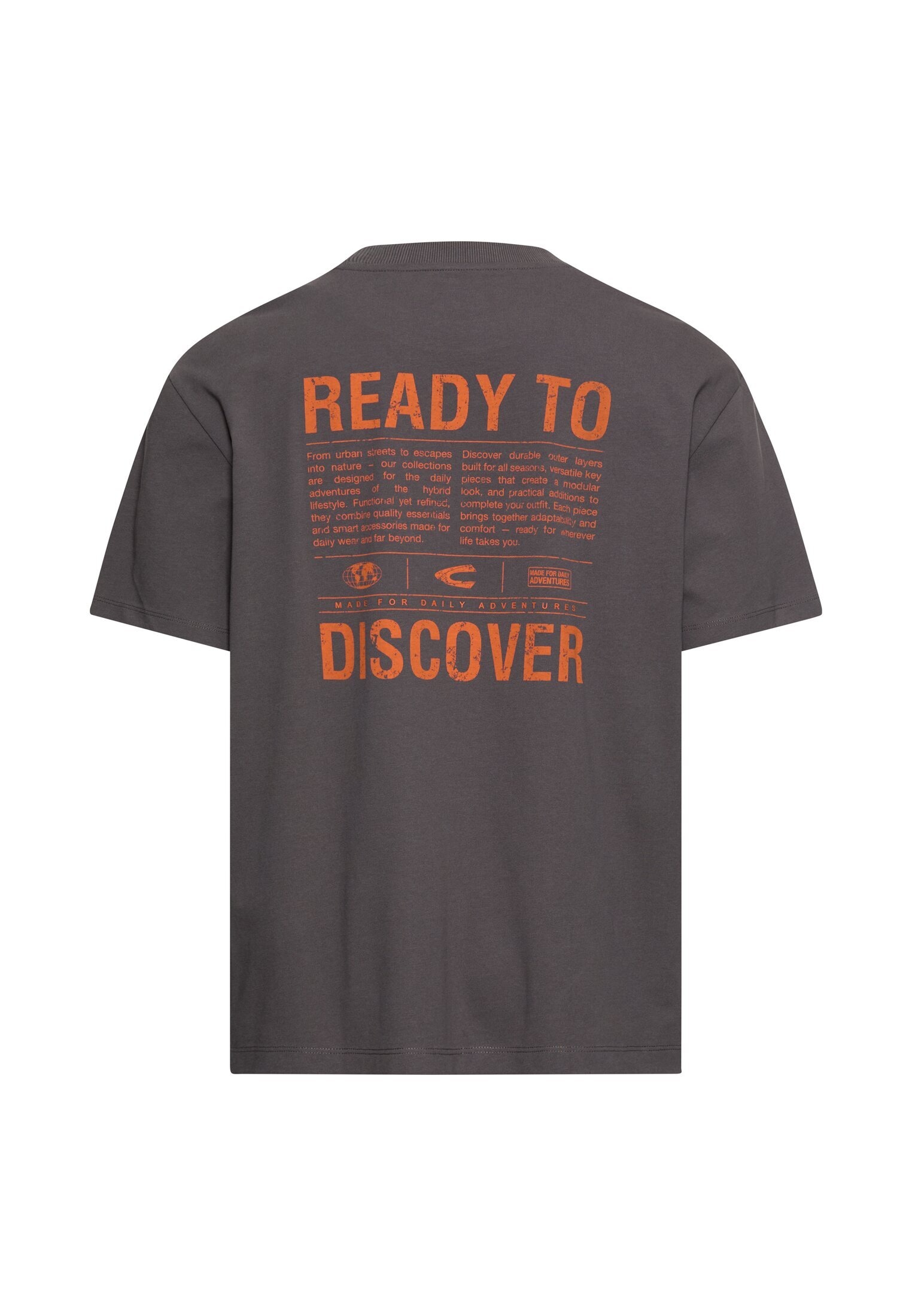 camel active Kurzarmshirt Rundhalsshirt mit grossem Frontprint