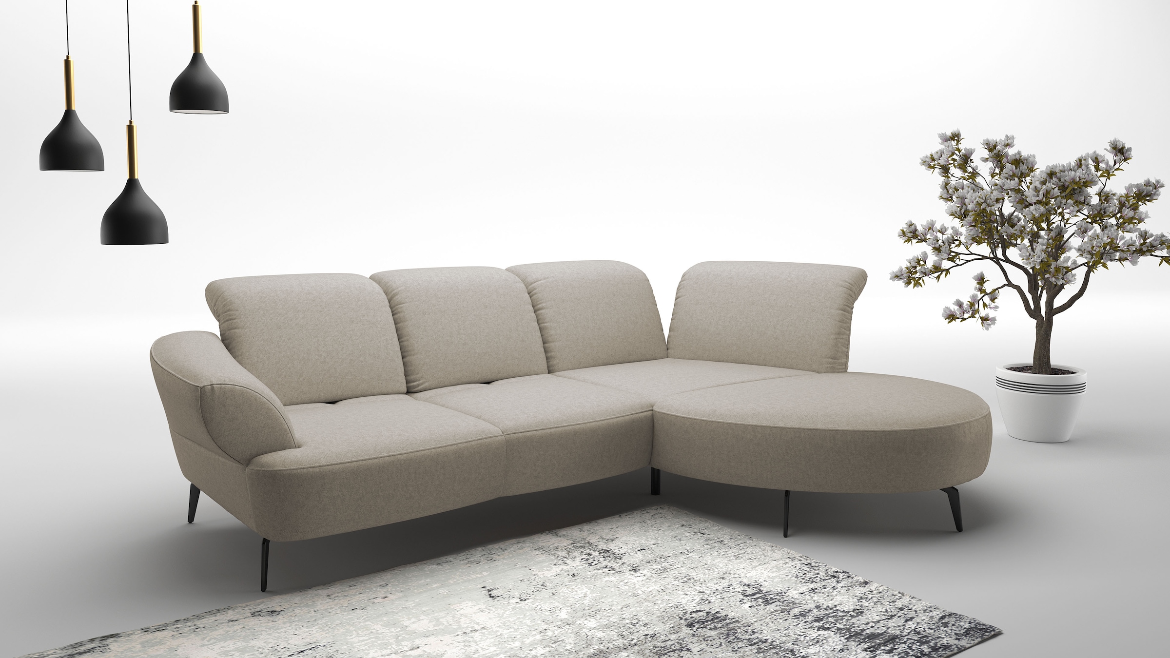 sit&more Ecksofa »Dance, L-Form, inkl. Sitztiefenverstellung« inkl. Click&Seat, optional mit Kopfteilverstellung