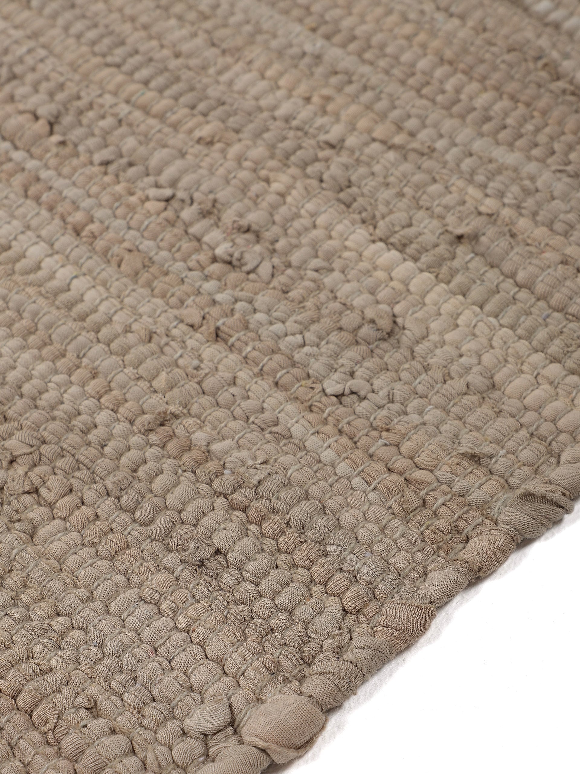 carpetfine Teppich »Kelim Chindi uni , auch als Läufer« rechteckig 5 mm Höhe Wendeteppich, reine Baumwolle, handgewebt, Uni-Farben, mit Fransen