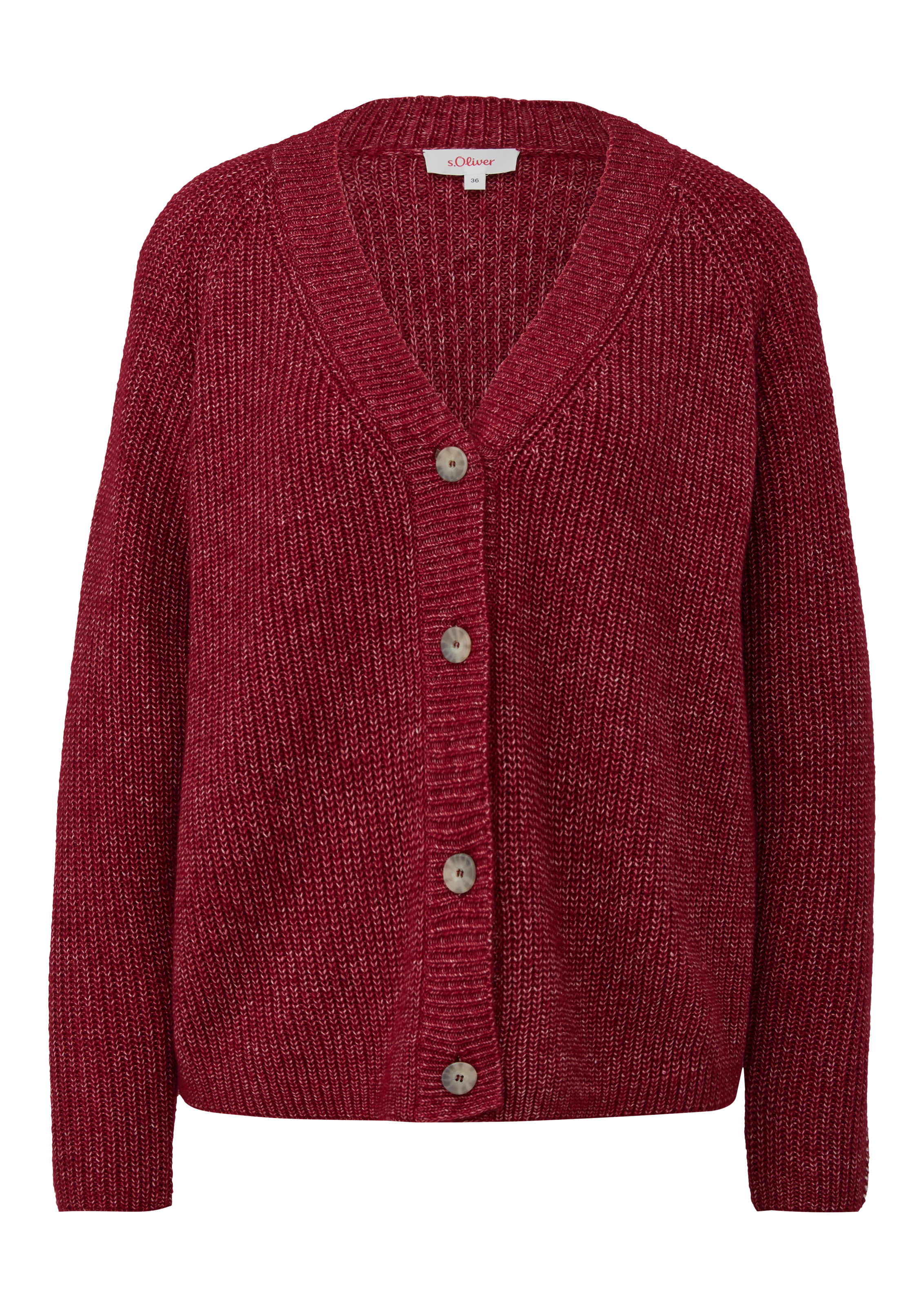s.Oliver Strickjacke mit Knopfleiste und V-Ausschnitt