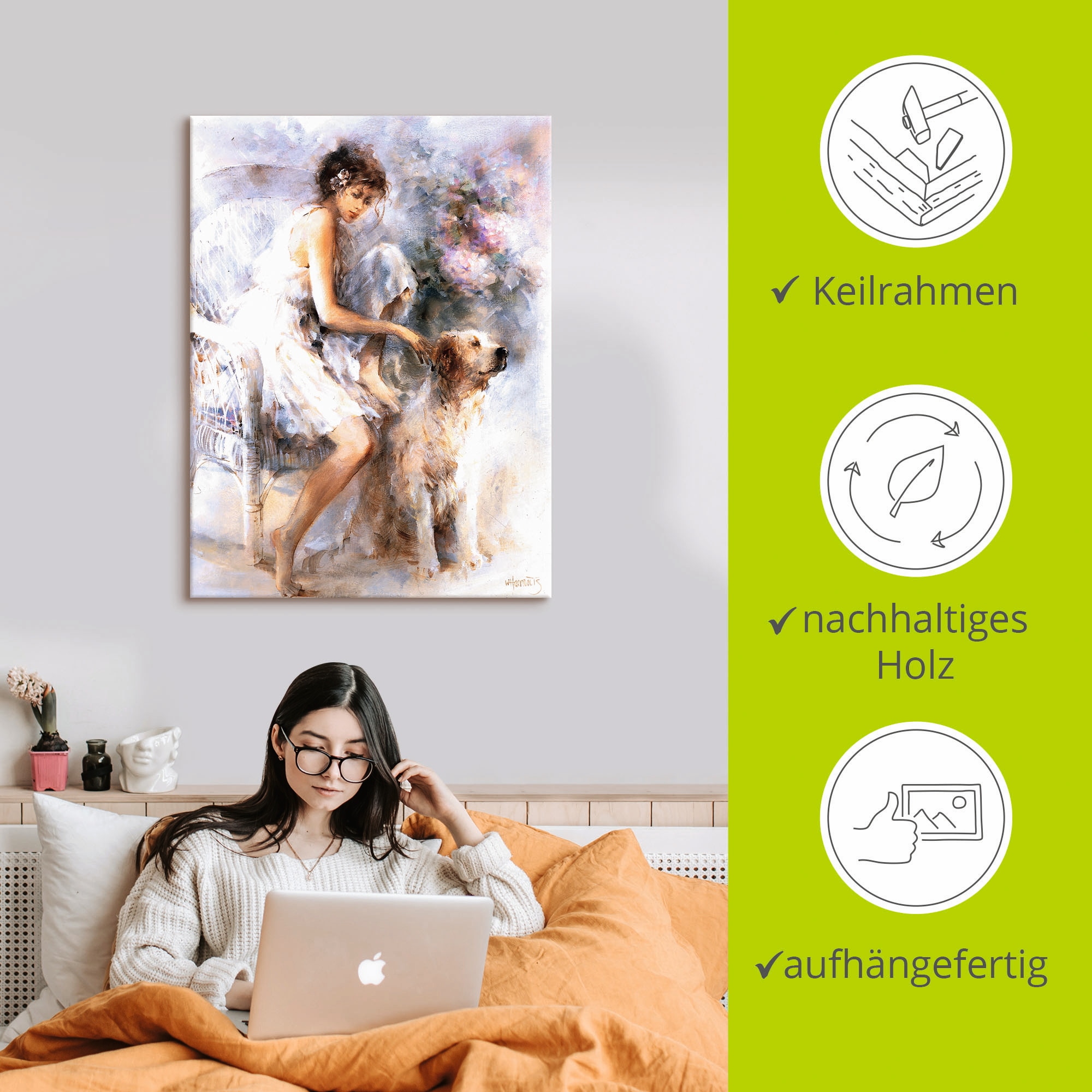 Artland Leinwandbild »Freunschaft« Frau 1 Stk. tlg. auf Holzrahmen gespannt