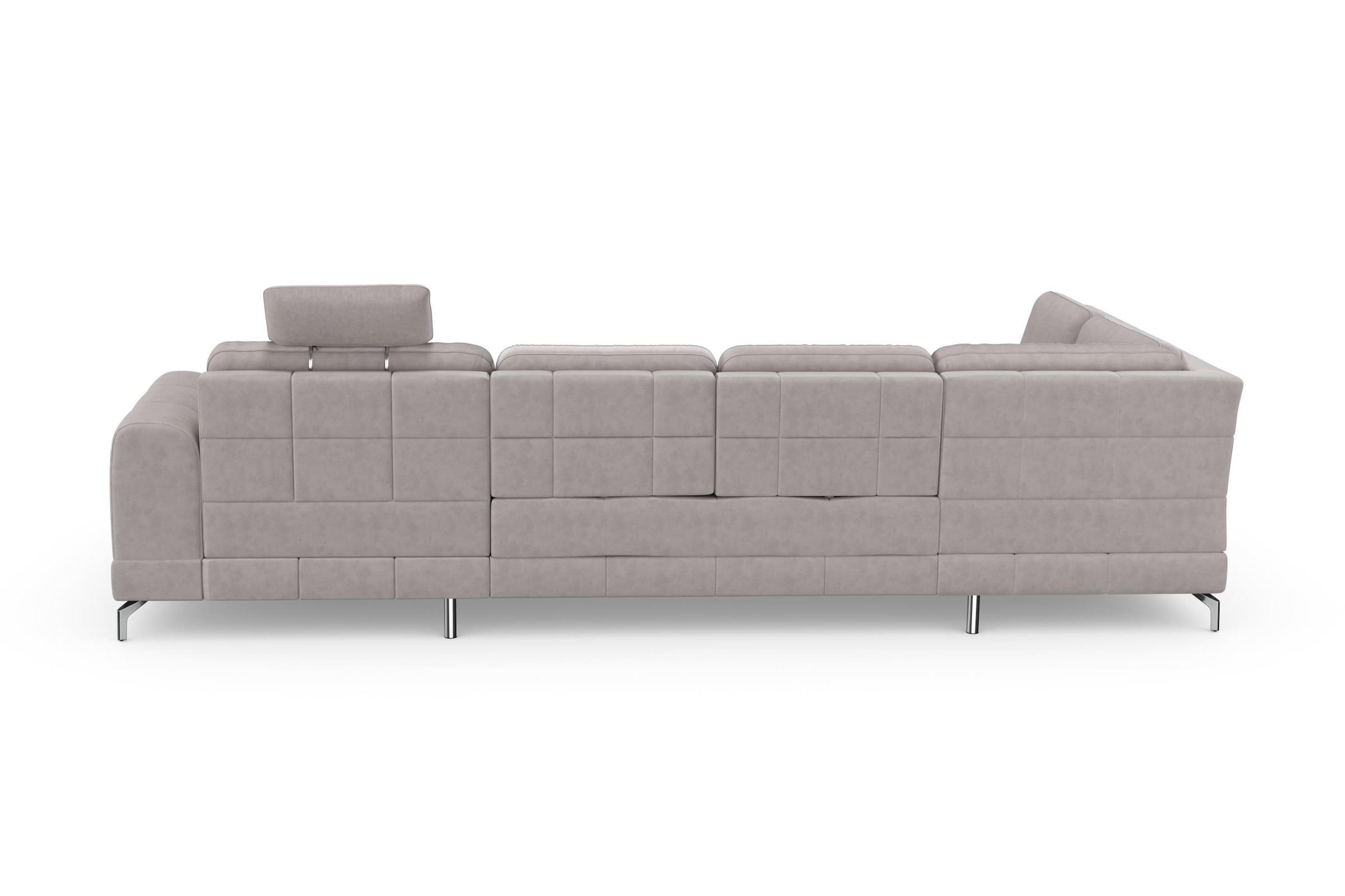 sit&more Wohnlandschaft »Bendigo U-Form« inklusive Sitztiefenverstellung, Bodenfreiheit 12 cm, in 2 Fussfarben