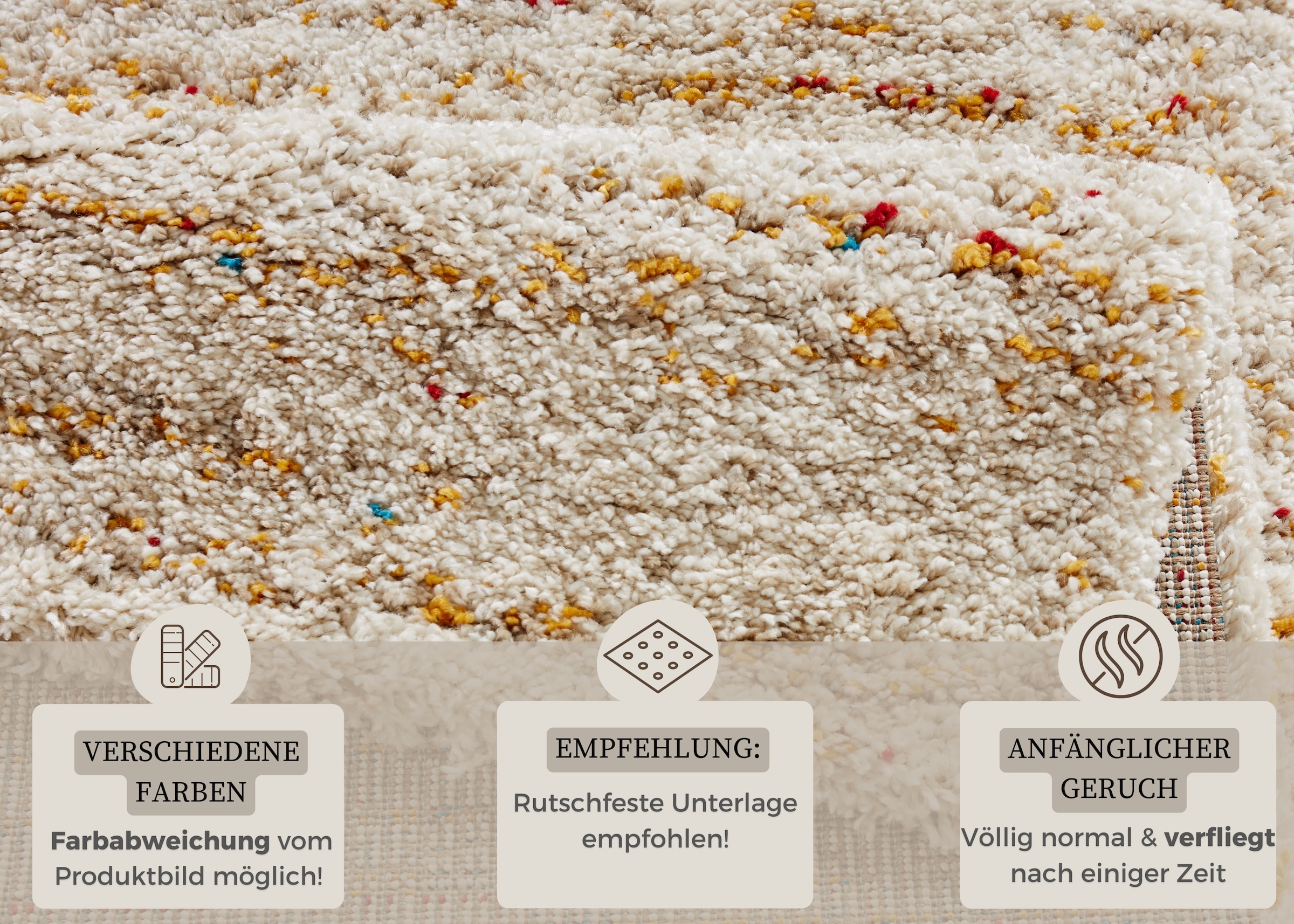 HANSE Home Hochflor-Teppich »Chic« rechteckig 30 mm Höhe Shaggy, Weich, Flauschig, Flokati, Meliert, Wohnzimmer, Schlafzimmer