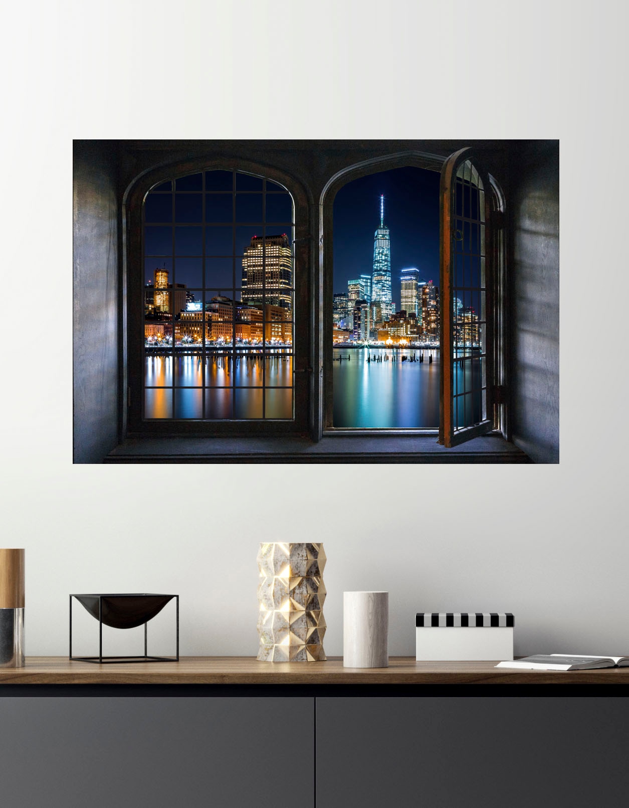 queence Wandsticker »Nacht« Wandsticker, Wandbild, selbstklebend, 3D, Fenster