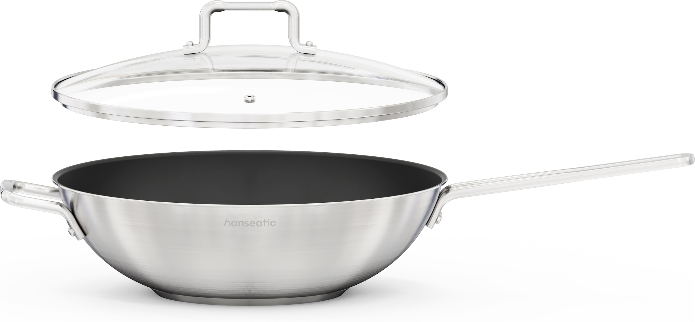 Hanseatic Wok »DAILY, Ø ca. 32 cm, mit Antihaftbeschichtung« Edelstahl 18/10 1 tlg. für alle Herdarten, Induktion