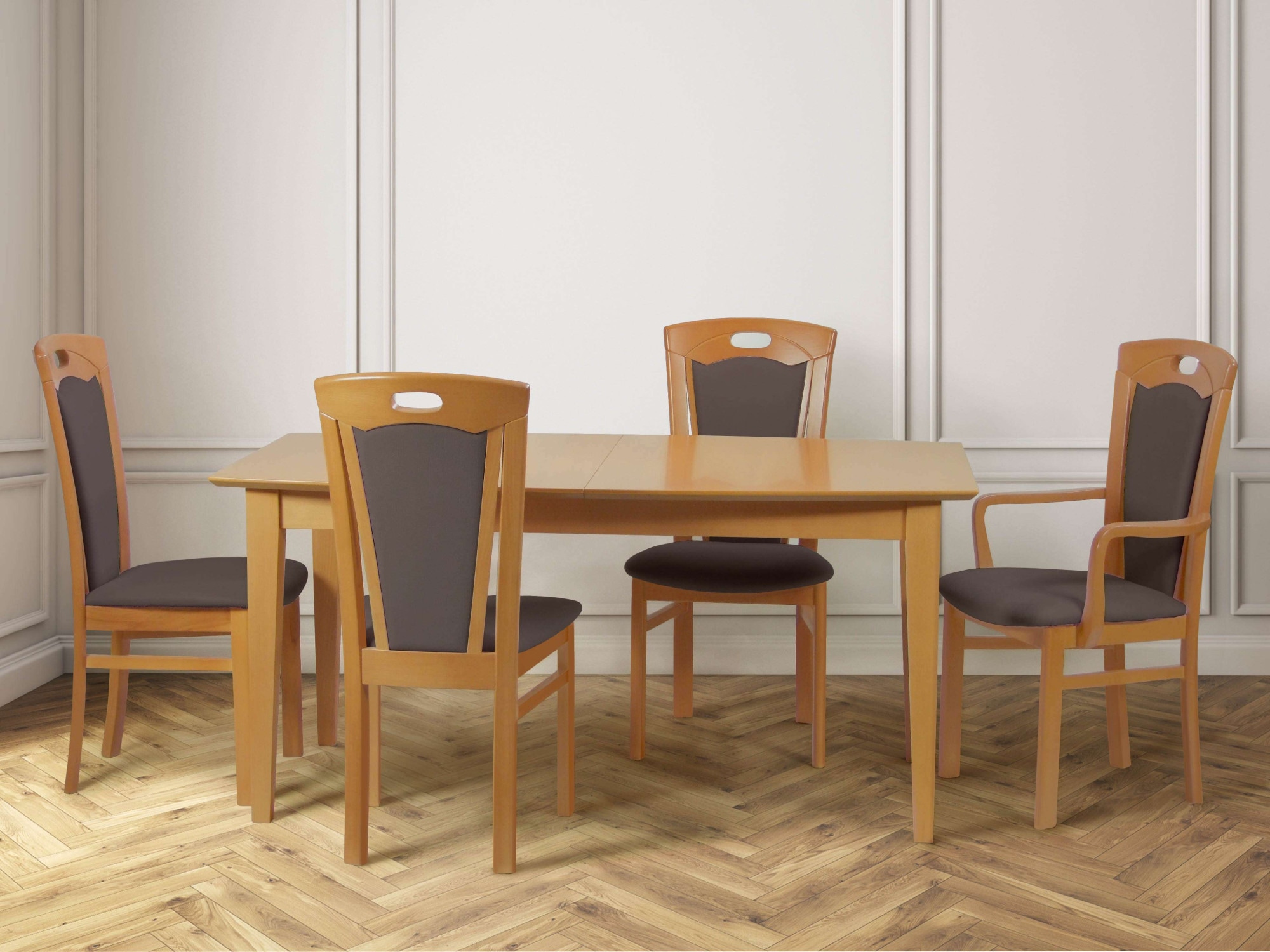 Home affaire Esszimmerstuhl »FERDI Made in Italy, Massivholz« (Set) 2 Stk.Bezug Feinstruktur (wasser- und fleckabweisend) oder Struktur