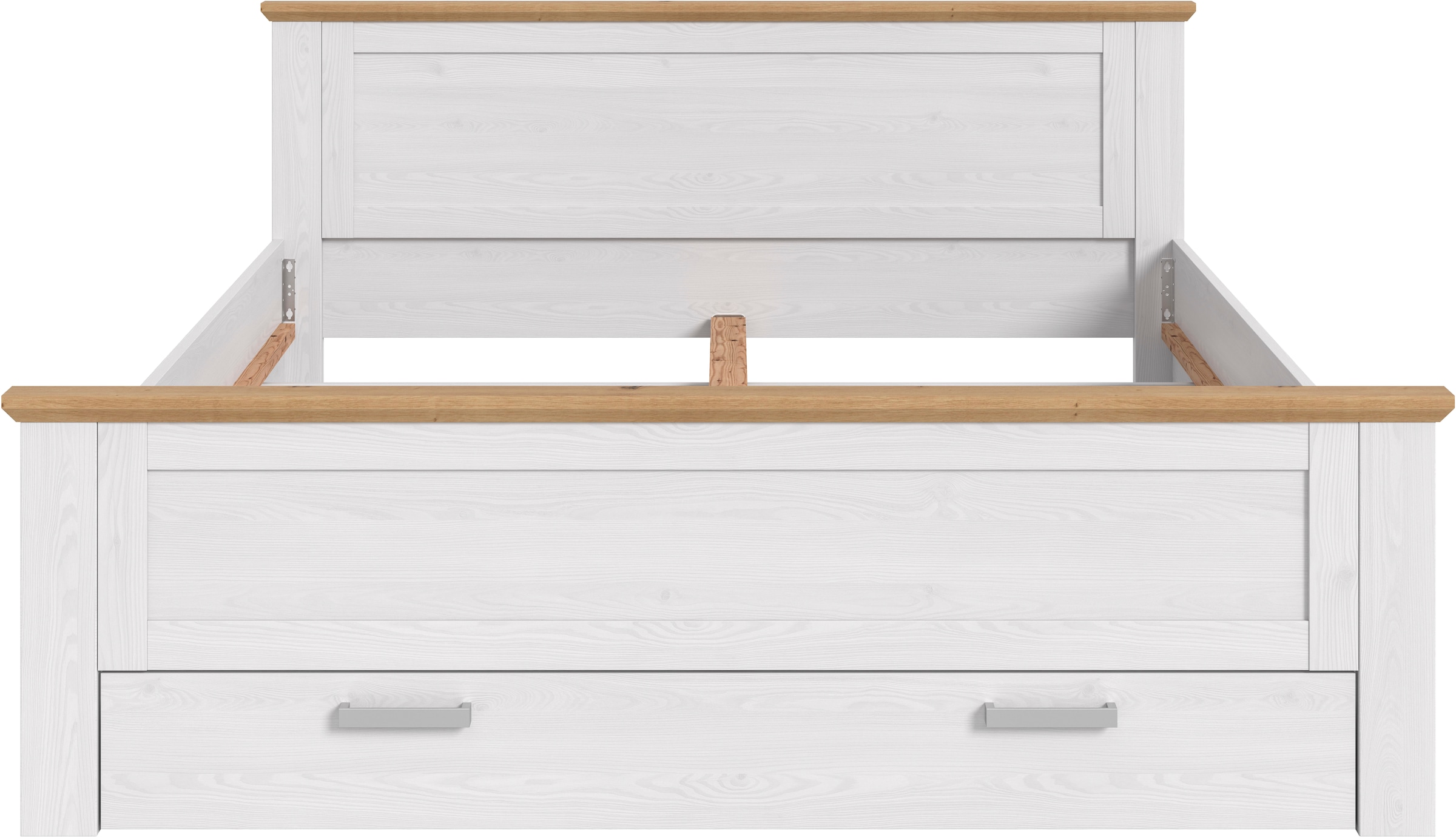 Home affaire Stauraumbett »COSENZA, TOPSELLER!, Breite 189cm, im Landhausstil, 3 Schubkästen« für Matratzen 180x200 cm, viel Stauraum, ohne Matratzen und Lattenrost,  Bett, Kastenbett, Bettgestell, Schlafzimmer, Schlafen