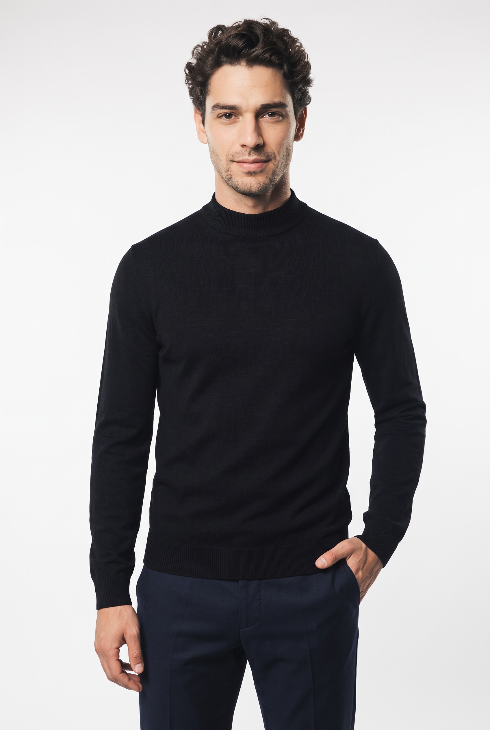 JOOP! Strickpullover »Davide Schurwolle Premium Strick« aus edler Wolle