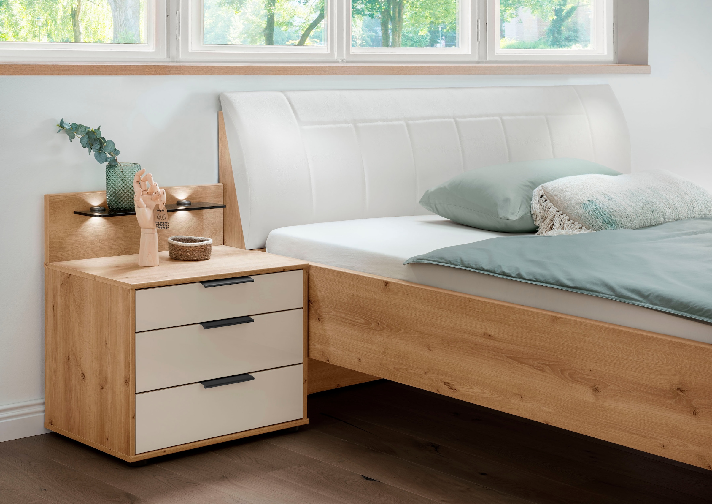 WIEMANN Futonbett »Monaco, Bettgestell, Bettrahmen, komfortables Polsterkopfteil« 4-fache Liegehöhenverstellung, MADE IN GERMANY,  Polsterkopfteil aus Kunstleder, verschiedene Grössen, in Komforthöhe