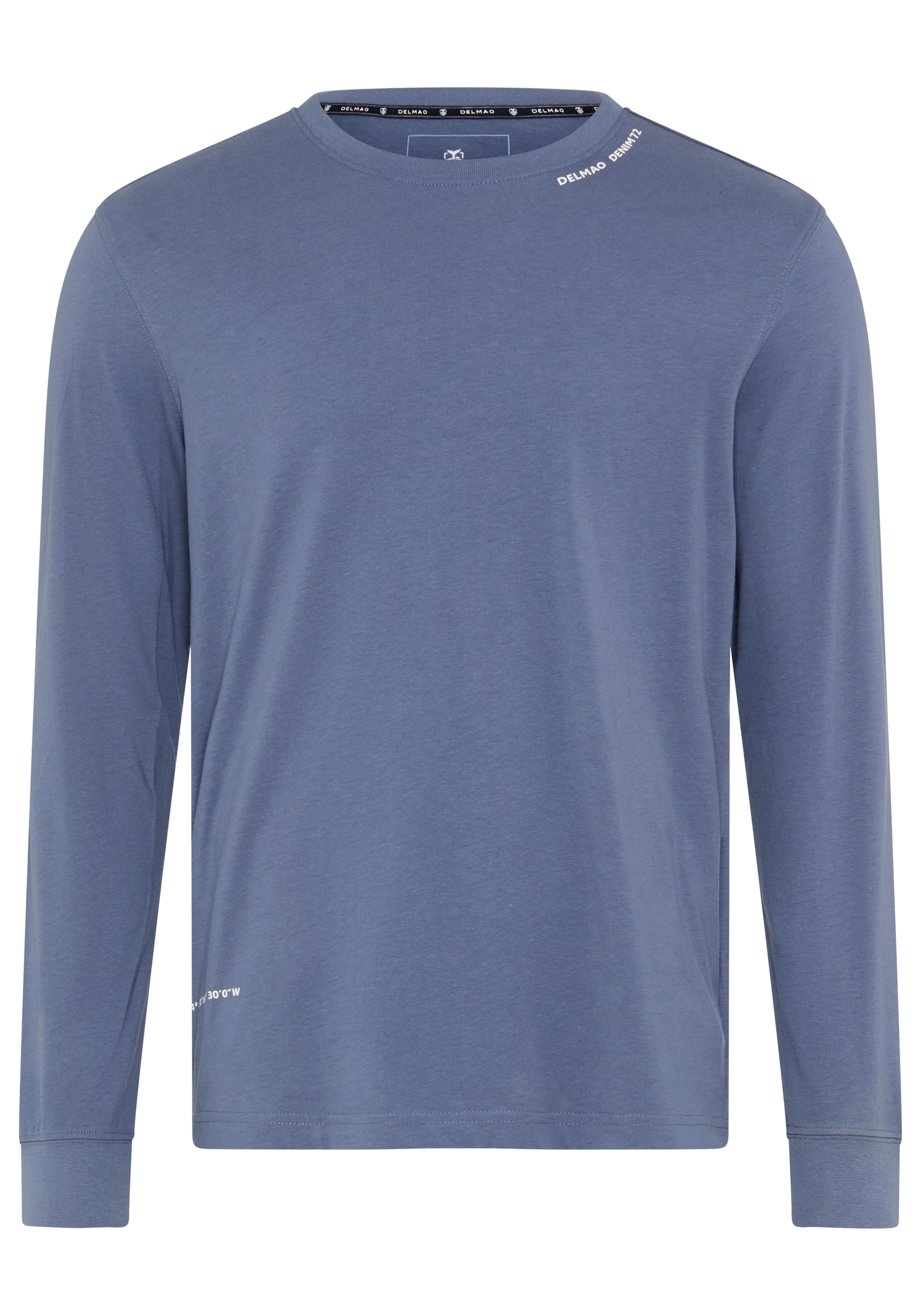DELMAO Rundhalsshirt schmal geschnitten,  mit Print,  aus 100% Baumwolle