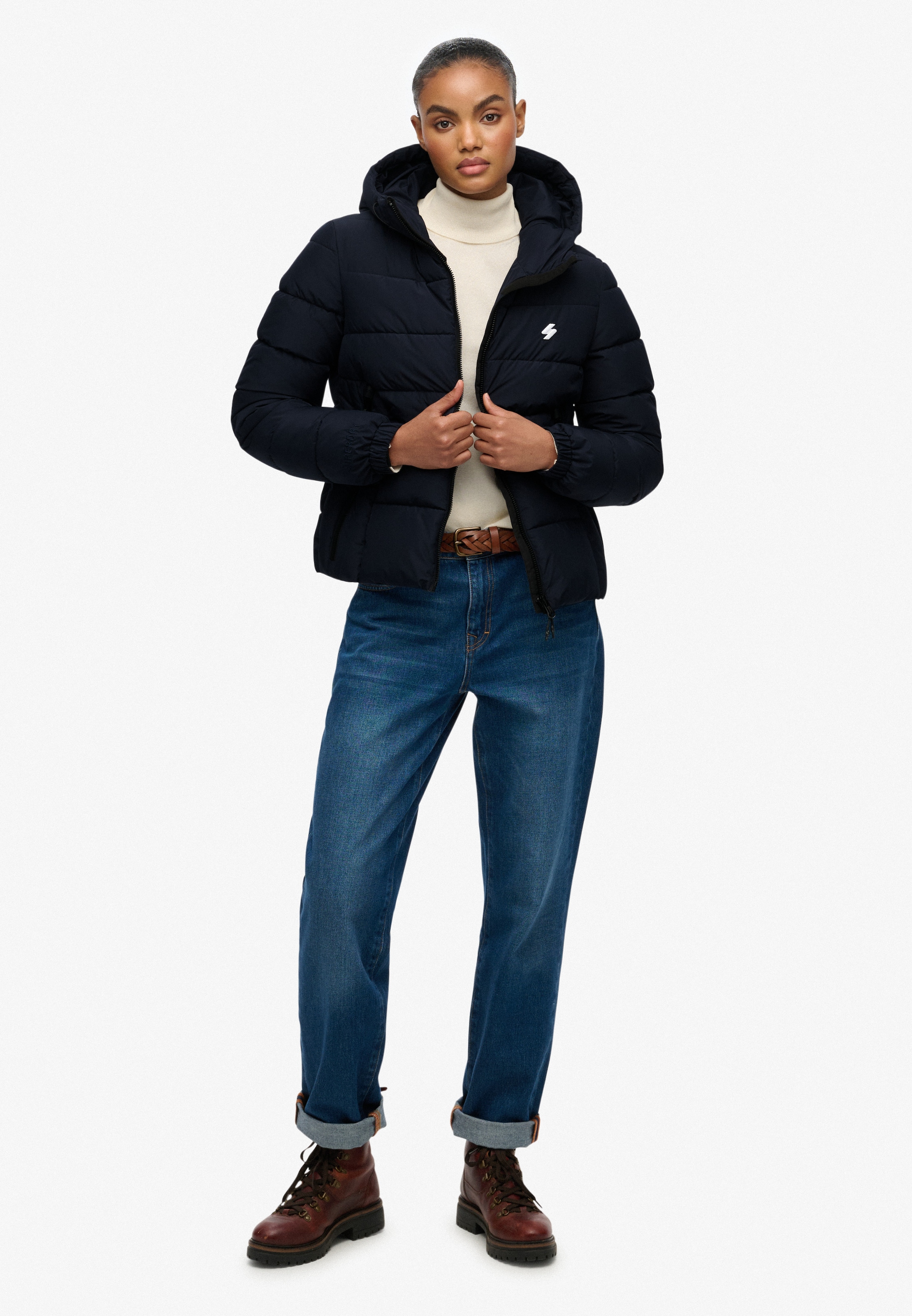 Superdry Steppjacke »HOODED SPIRIT SPORTS PUFFER« mit Kapuze Kunstfaser, regular fit
