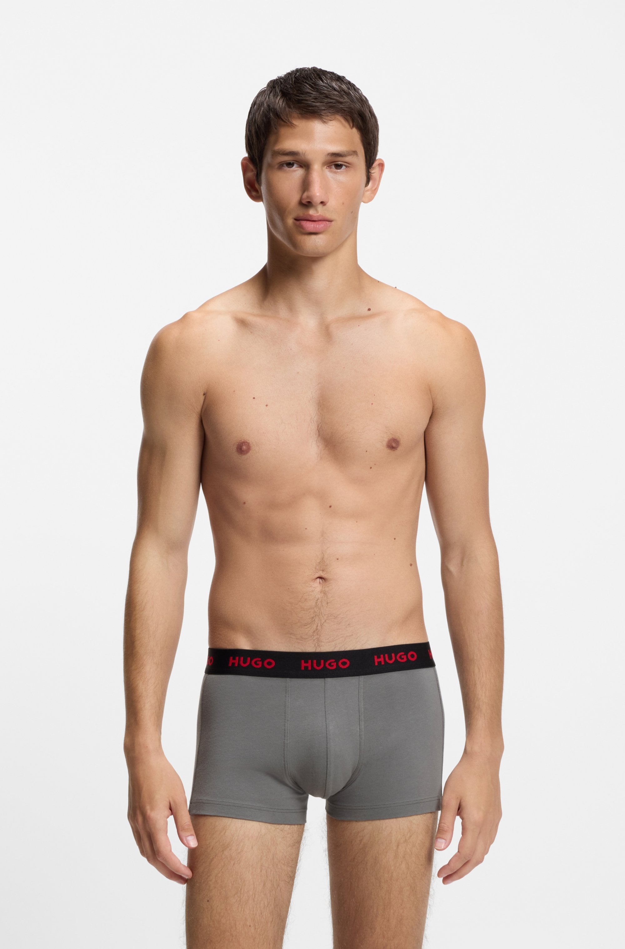 HUGO Underwear Trunk »TRUNK TRIPLET DESIGN« Packung, 3 Stk. mit Logobund